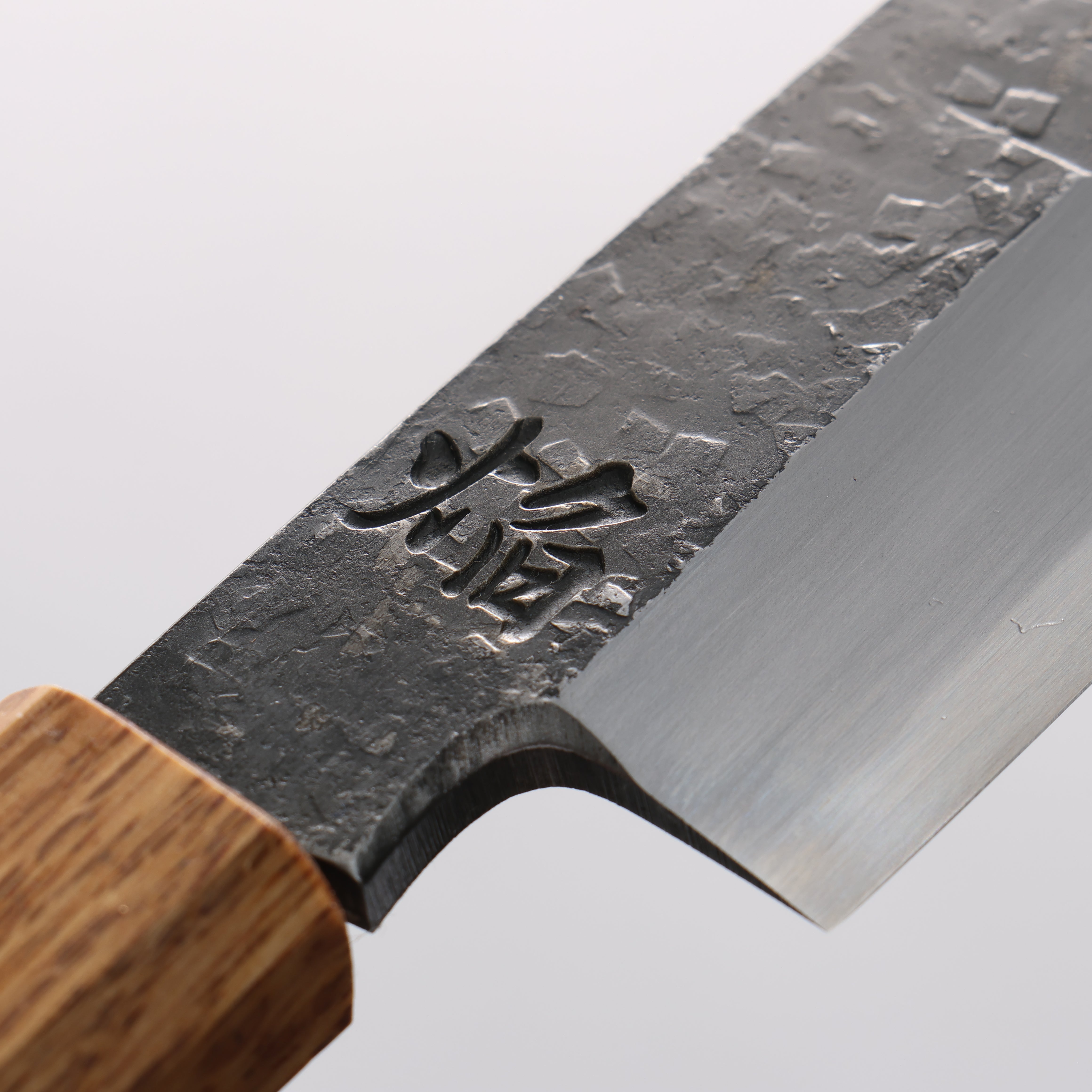 Sakai Takayuki Homura Guren Blue Steel No.2 Hammered Black Finished Yanagiba 300mm Burnt Oak Handle - Japanny - Best Japanese Knife