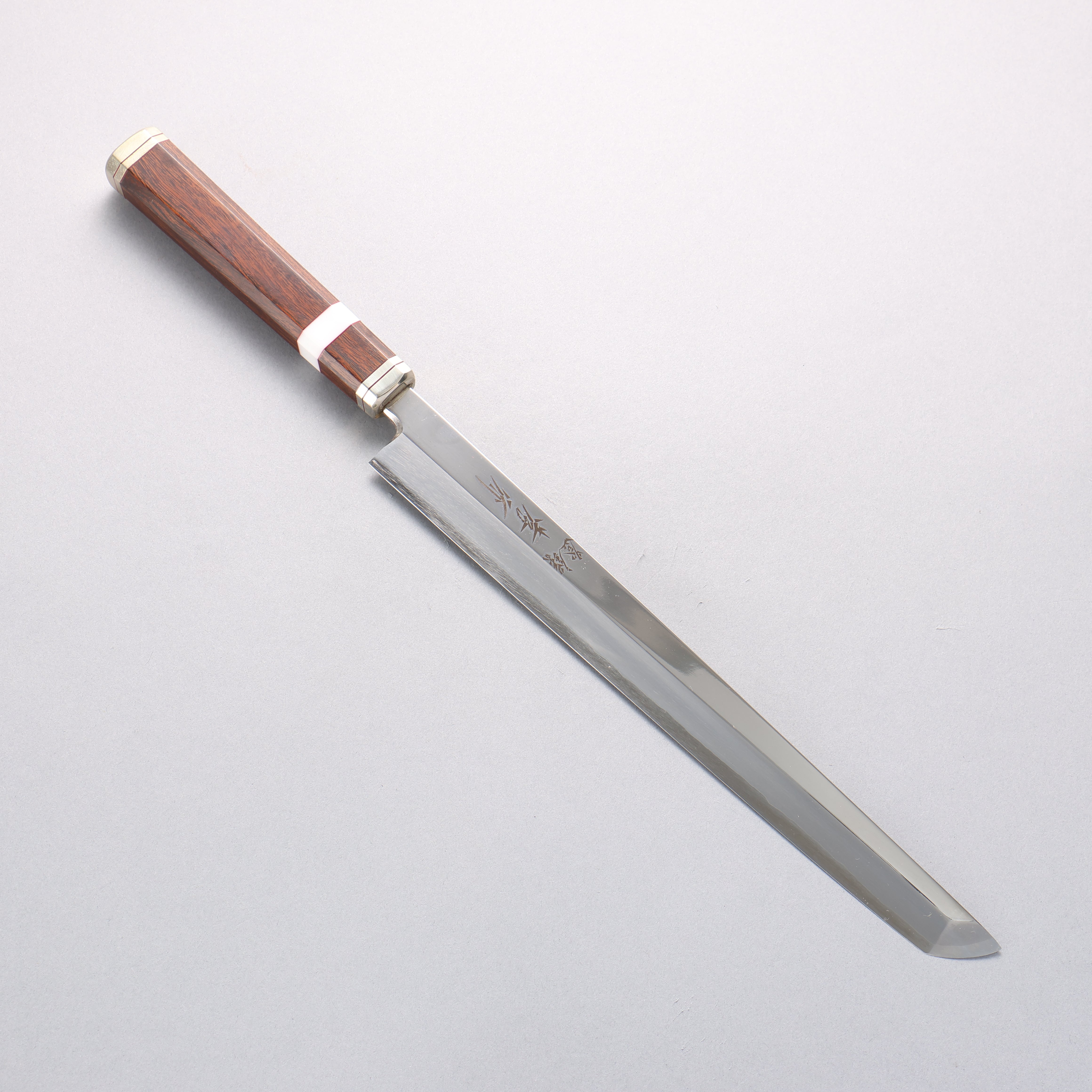 Sakai Takayuki Shiden Silver Steel No.3 Takohiki 270mm Desert Ironwood(Sugihara model) Handle - Japanny - Best Japanese Knife