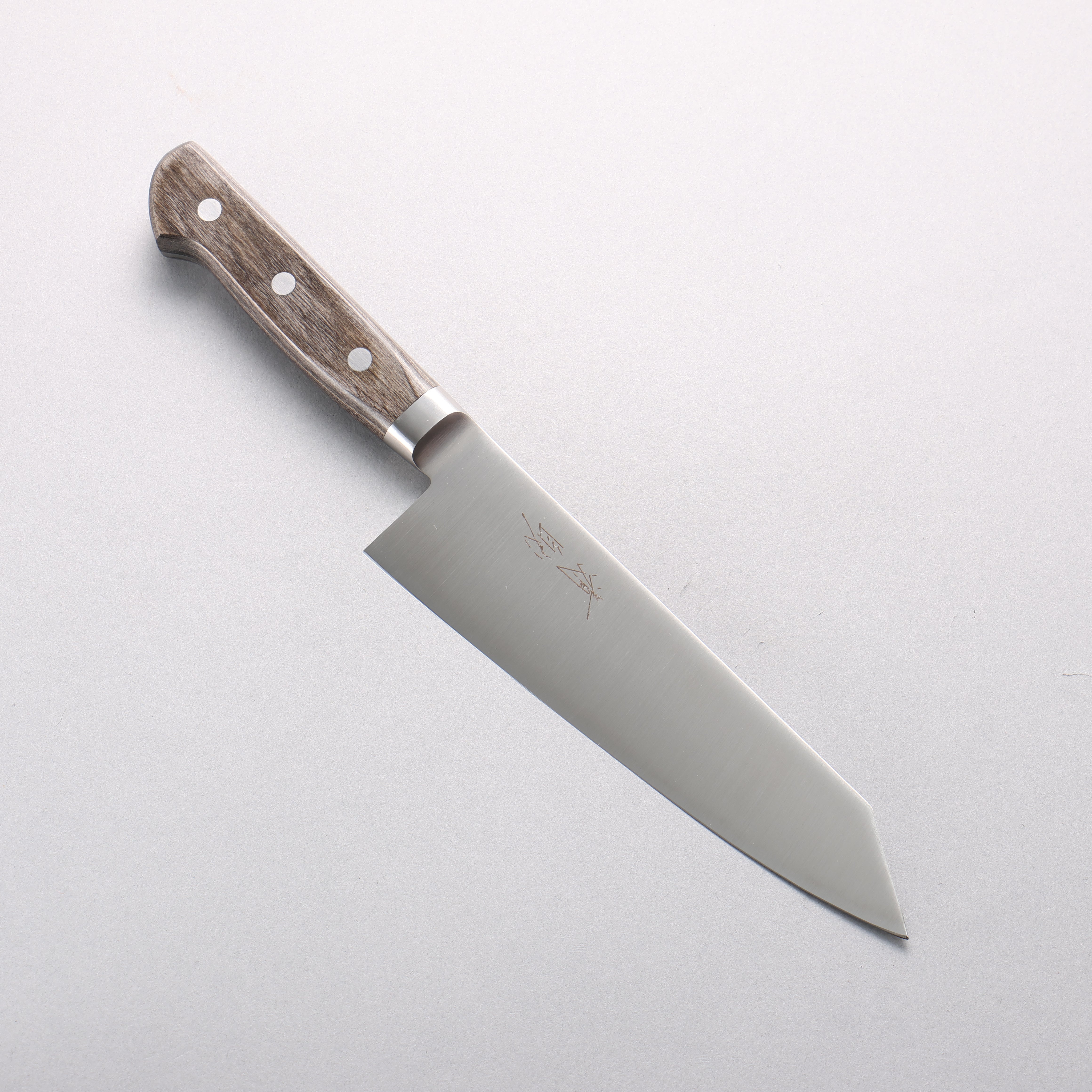 Seisuke Stainless Steel Kiritsuke Santoku 180mm Gray Pakka wood Handle - Japanny - Best Japanese Knife