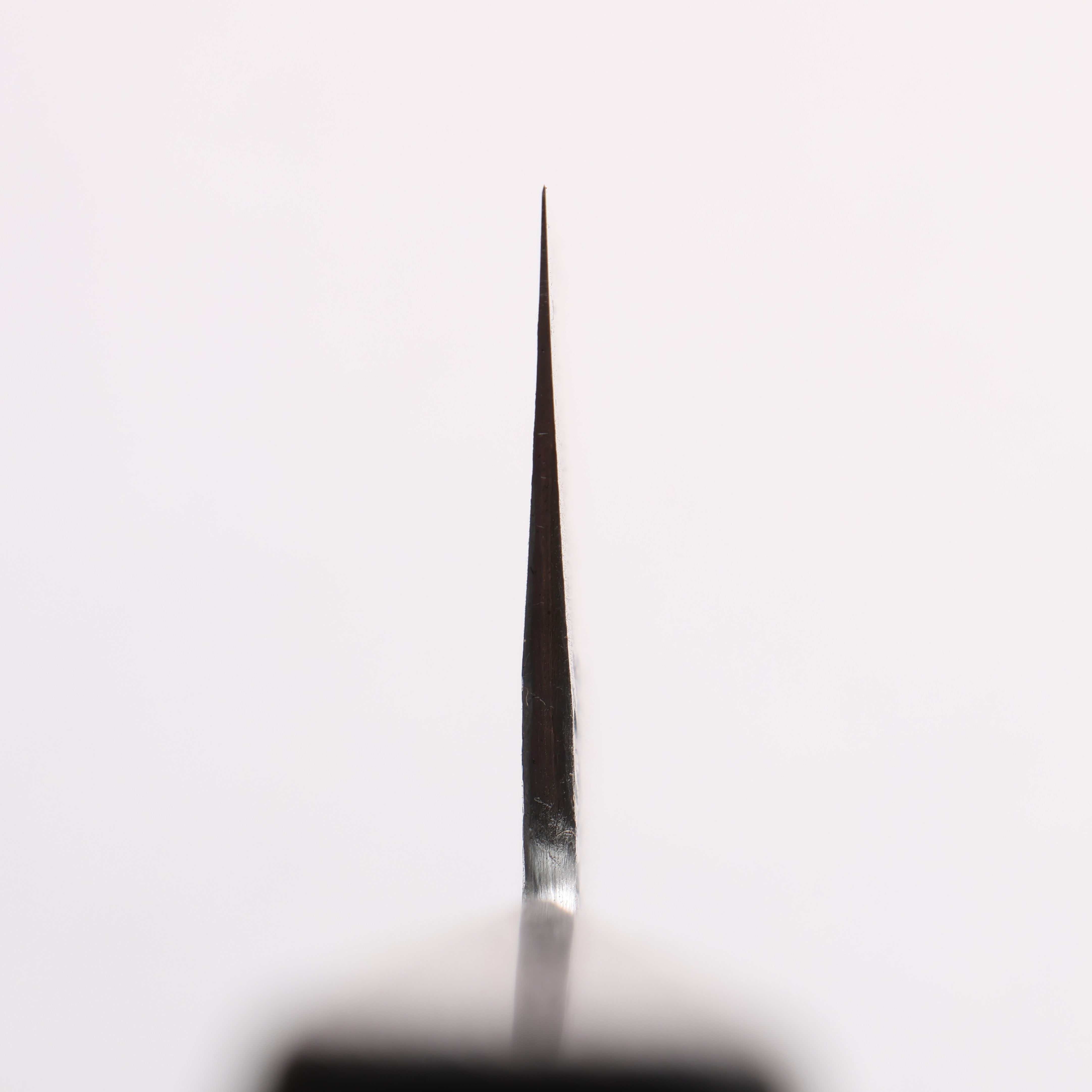 Isamitsu Abe Blue Super Hammered Black Finished Santoku 180mm Rosewood (pentagonal) Handle - Japanny - Best Japanese Knife