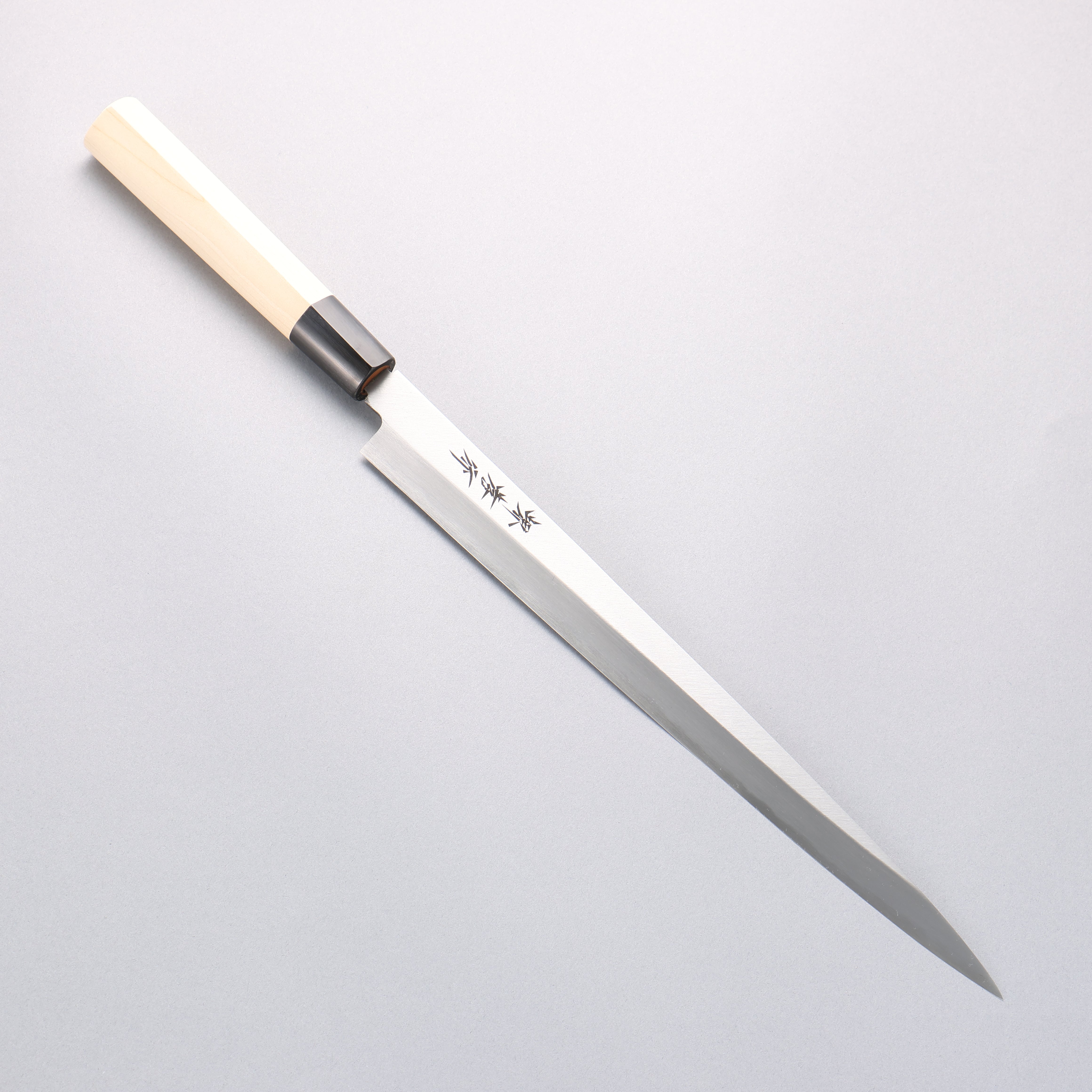 Sakai Takayuki Kasumitogi White Steel Fuguhiki Magnolia Handle - Japanny - Best Japanese Knife