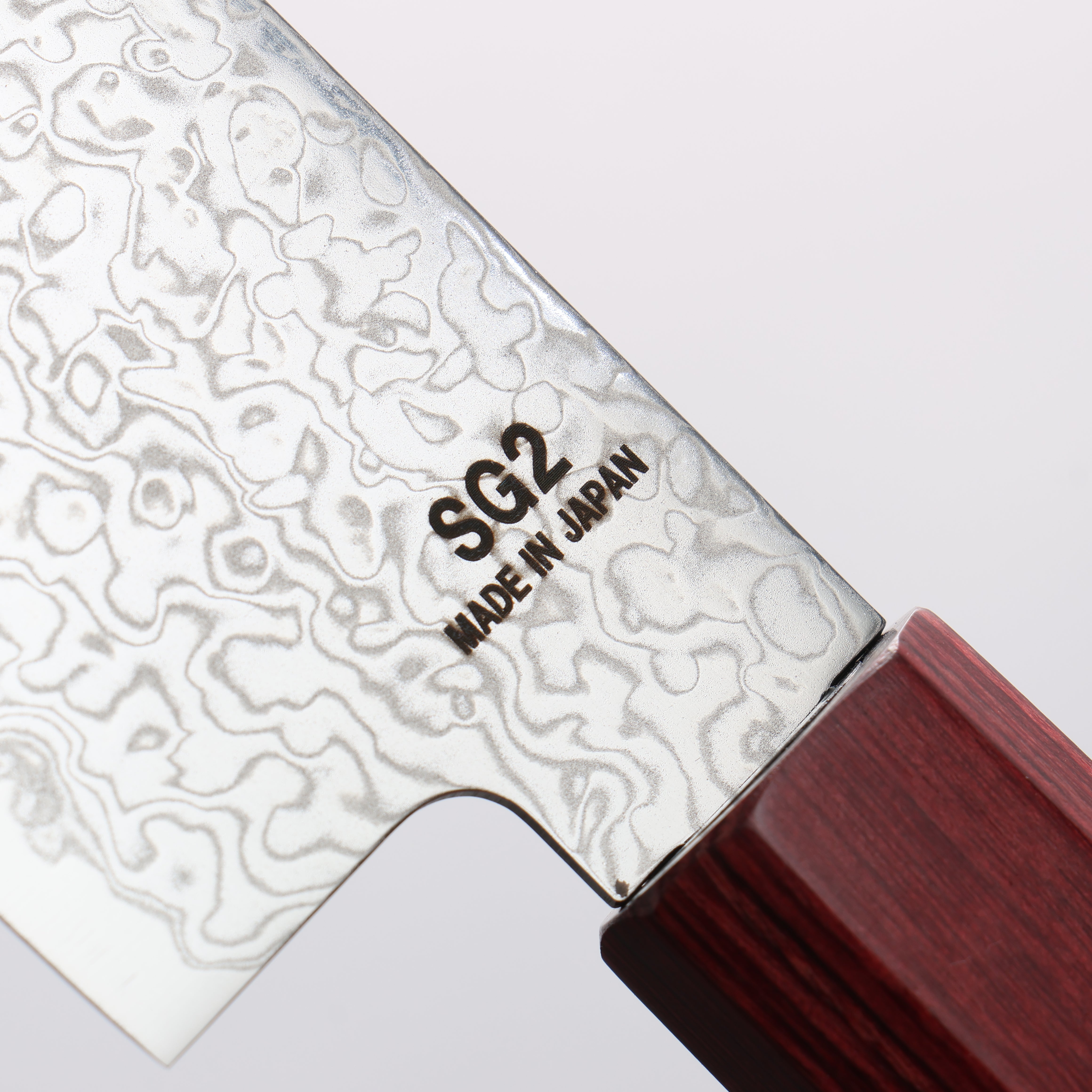Higuchi SG2 Damascus Migaki Finished Usuba 165mm Red Pakka wood Handle - Japanny - Best Japanese Knife