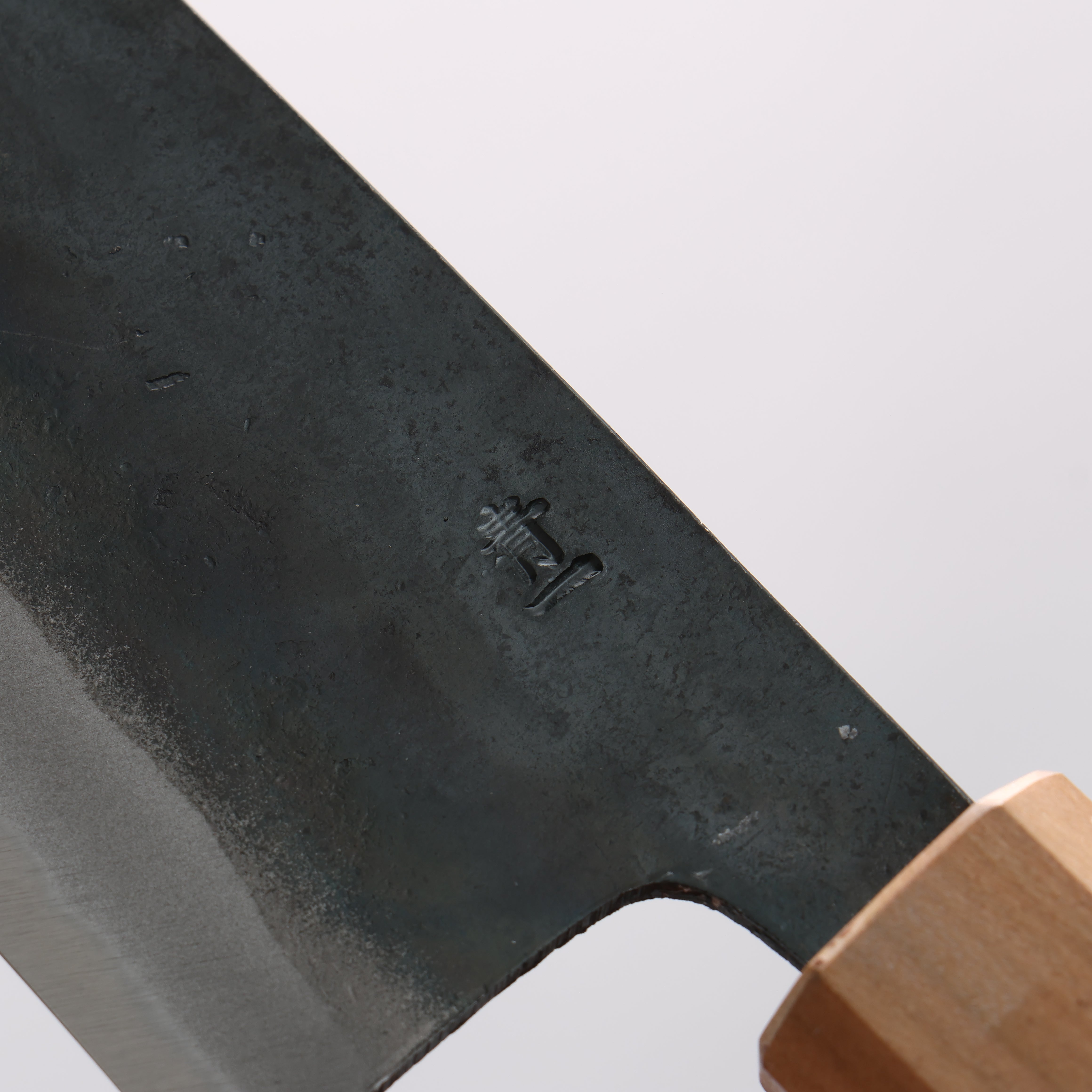 Seisuke Blue Steel No.1 Black Finished Kiritsuke Gyuto 210mm Burnt Chestnut (ferrule: Cherry Wood) Handle - Japanny - Best Japanese Knife