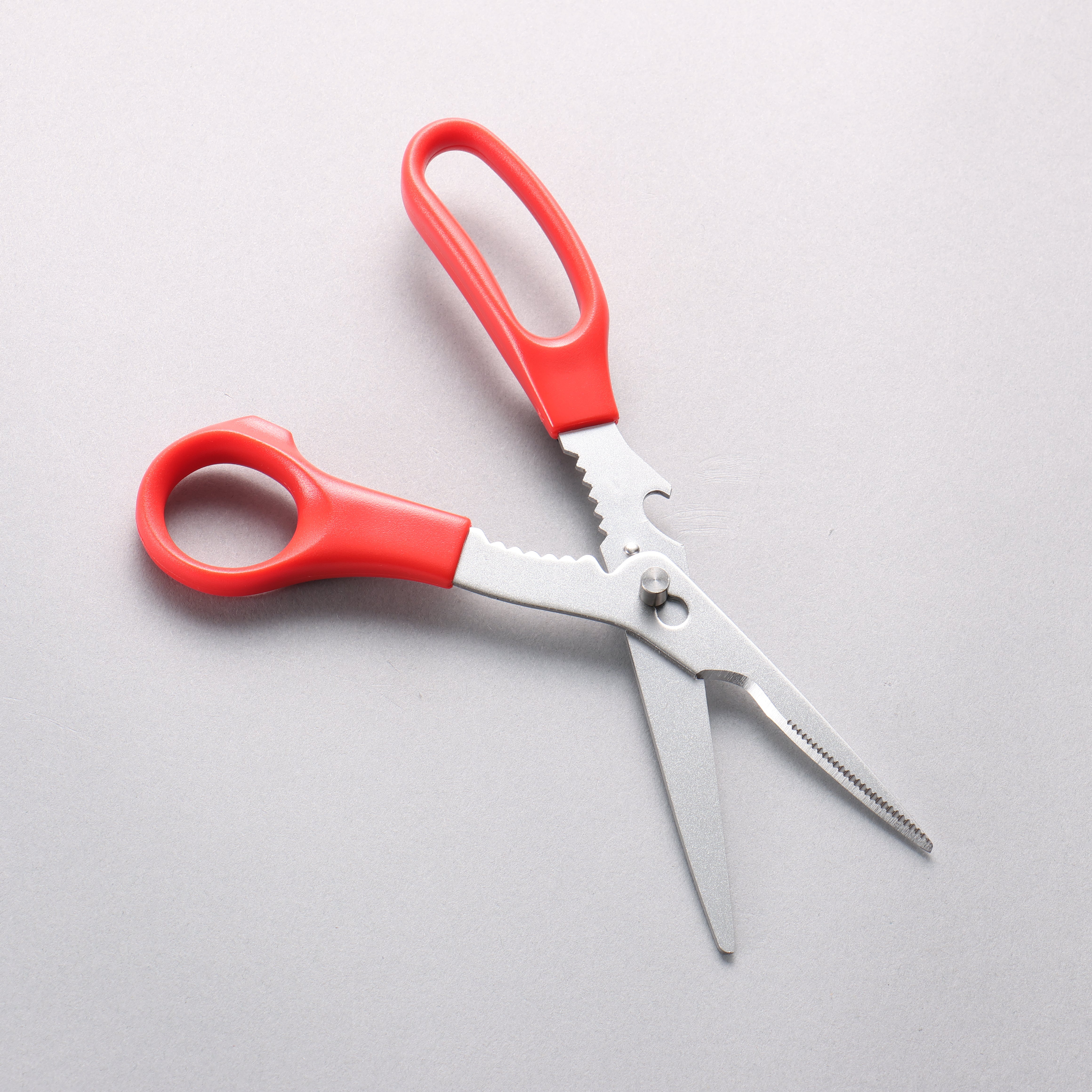 Top Products Multi-purpose kitchen scissors with floating tip Stainless Steel Red Plastic Handle 70 x 200 x 15mm - Japanny - Best Japanese Knife