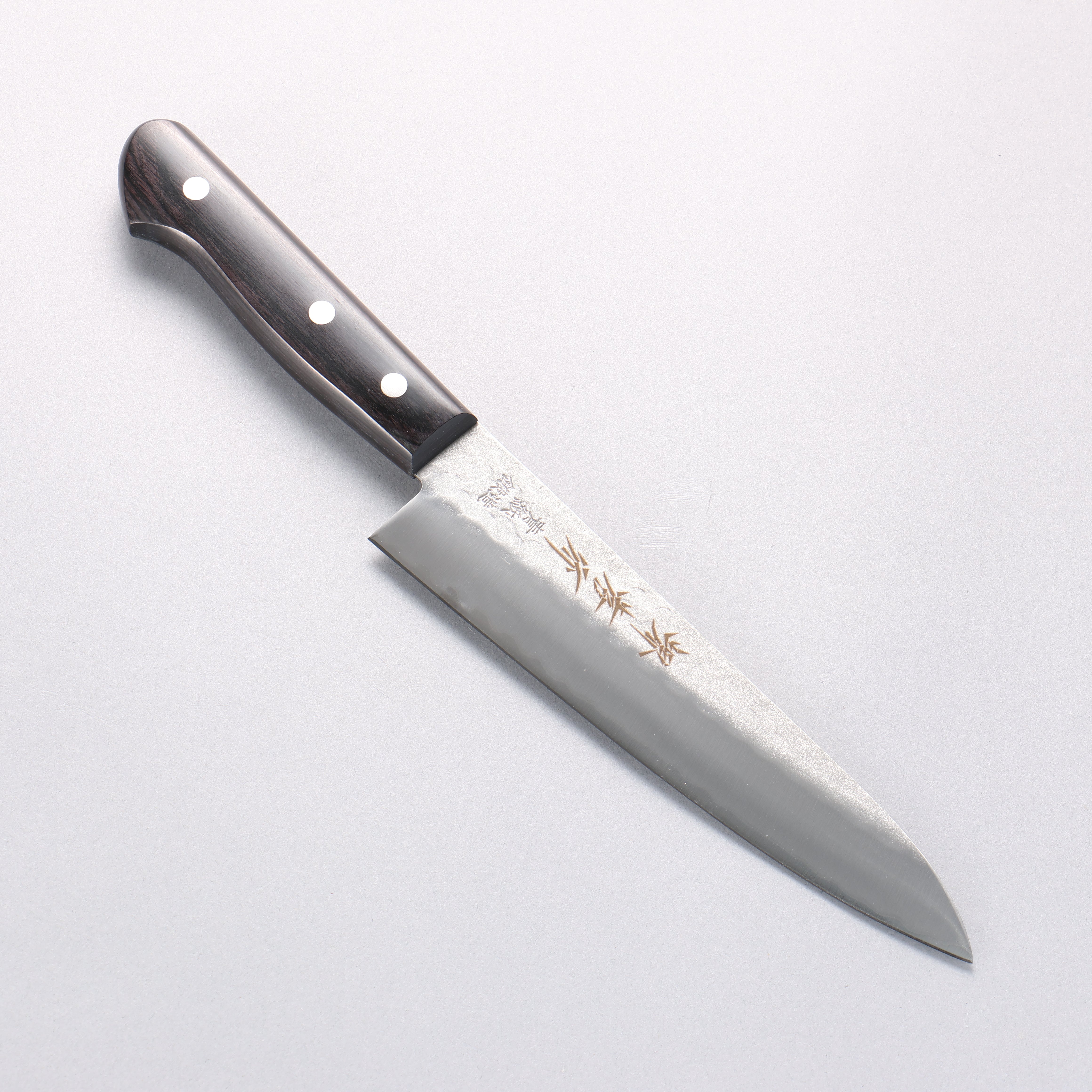 Sakai Takayuki Blue Steel Hammered 3 Layer Gyuto 180mm - Japanny - Best Japanese Knife