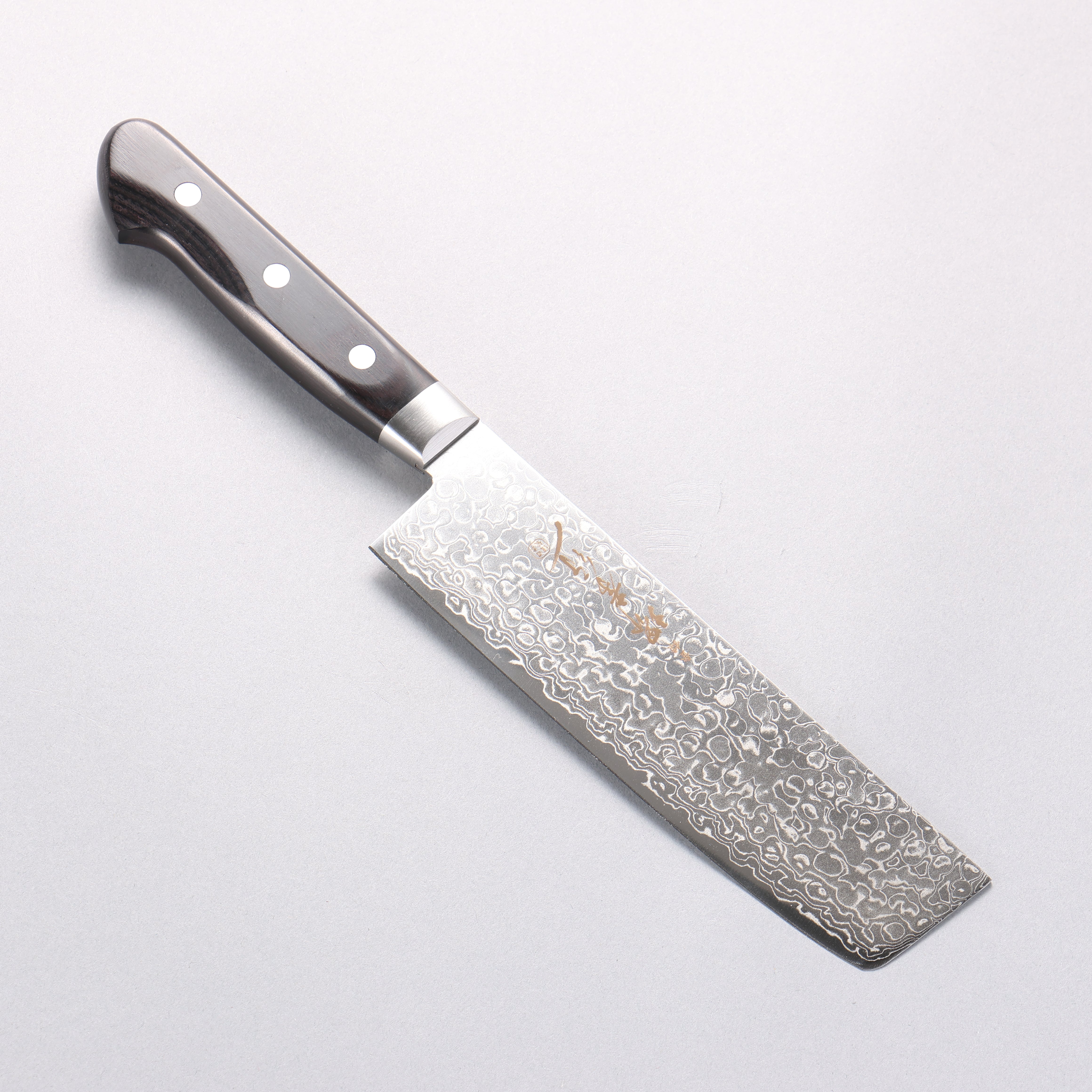 Sakai Takayuki AUS10 45 Layer Mirrored Finish Damascus Nakiri 160mm - Japanny - Best Japanese Knife