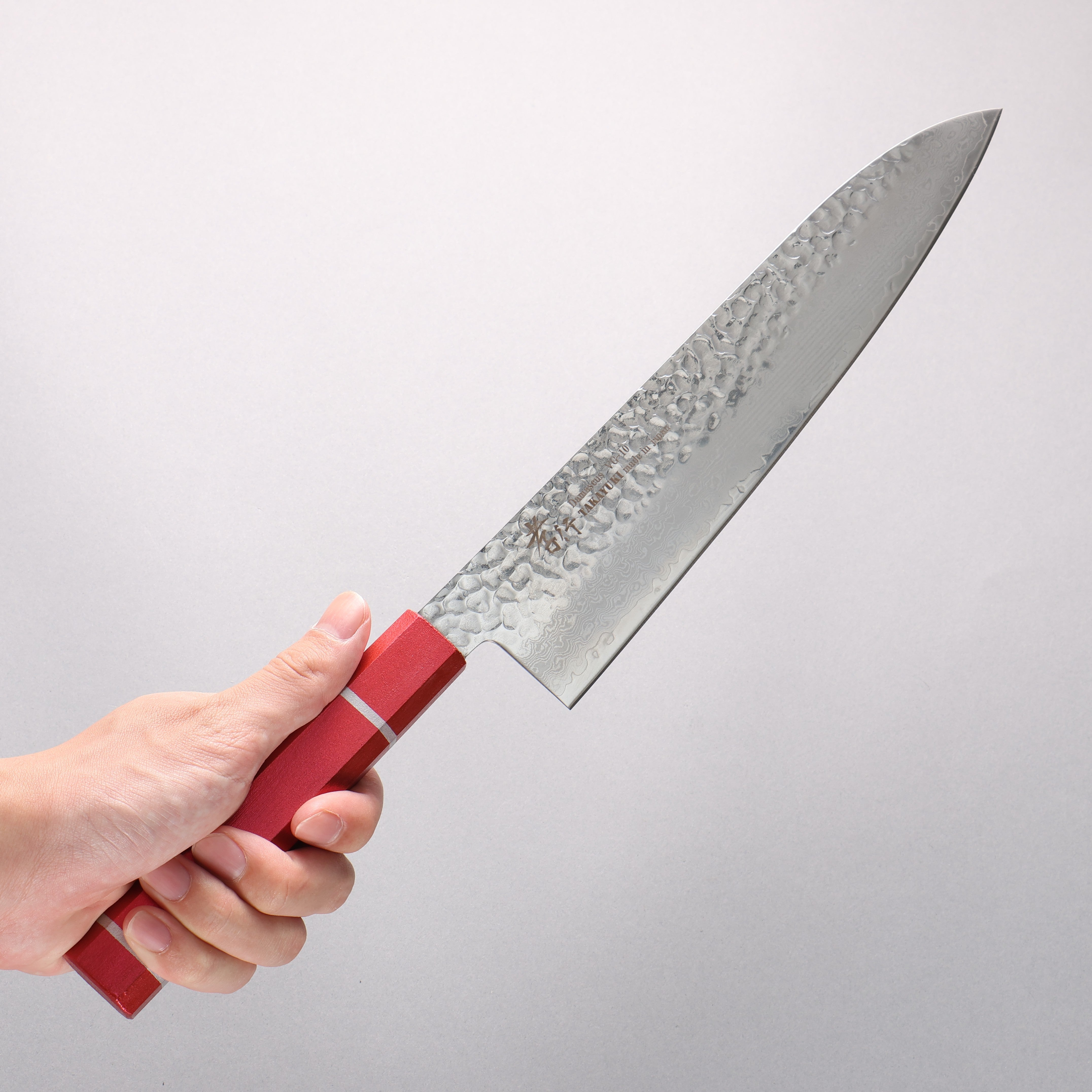Sakai Takayuki VG10 33 Layer Damascus Gyuto 240mm Live oak Lacquered (Kouseki) Handle - Japanny - Best Japanese Knife