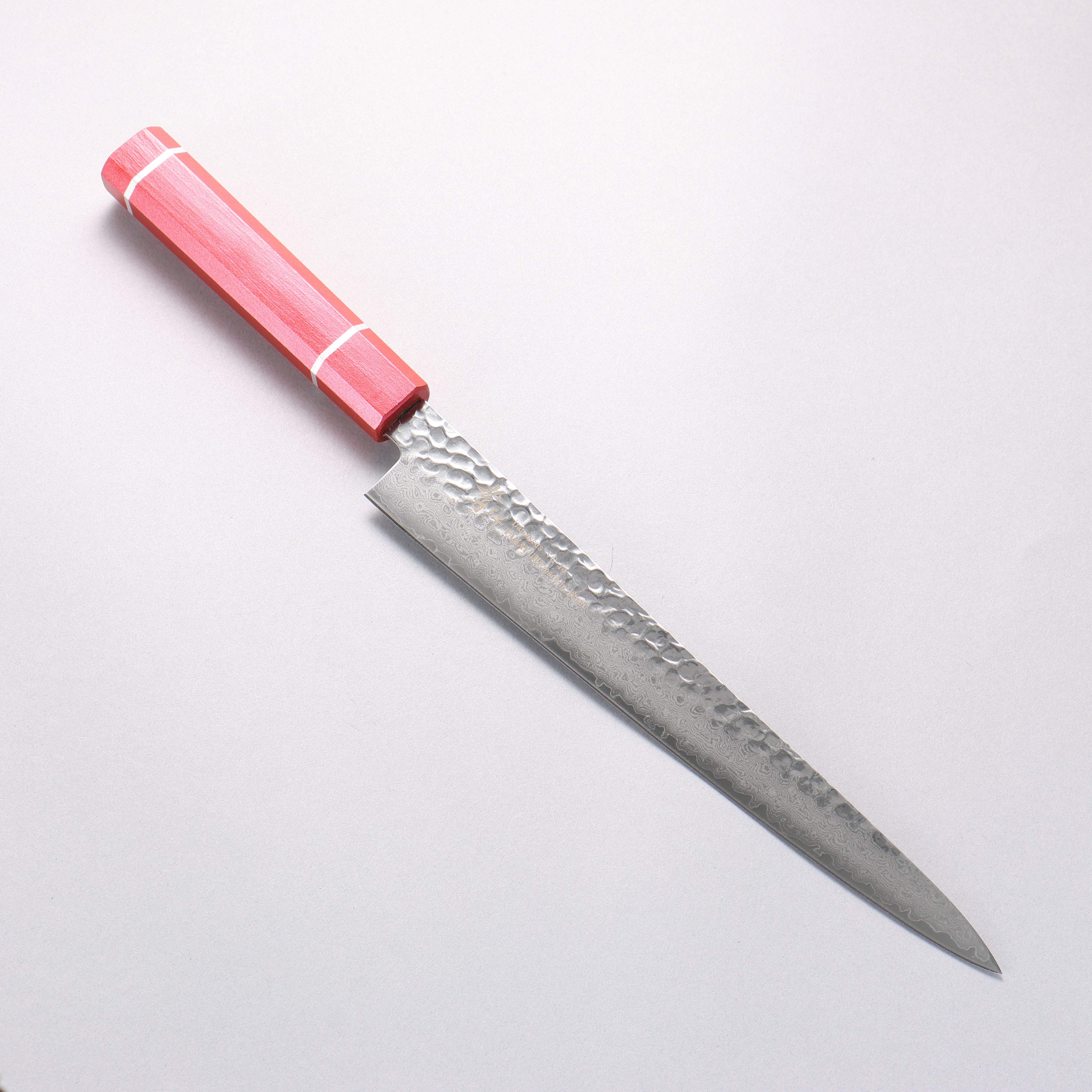 Sakai Takayuki VG10 33 Layer Damascus Sujihiki 240mm Live oak Lacquered (Kouseki) Handle - Japanny - Best Japanese Knife