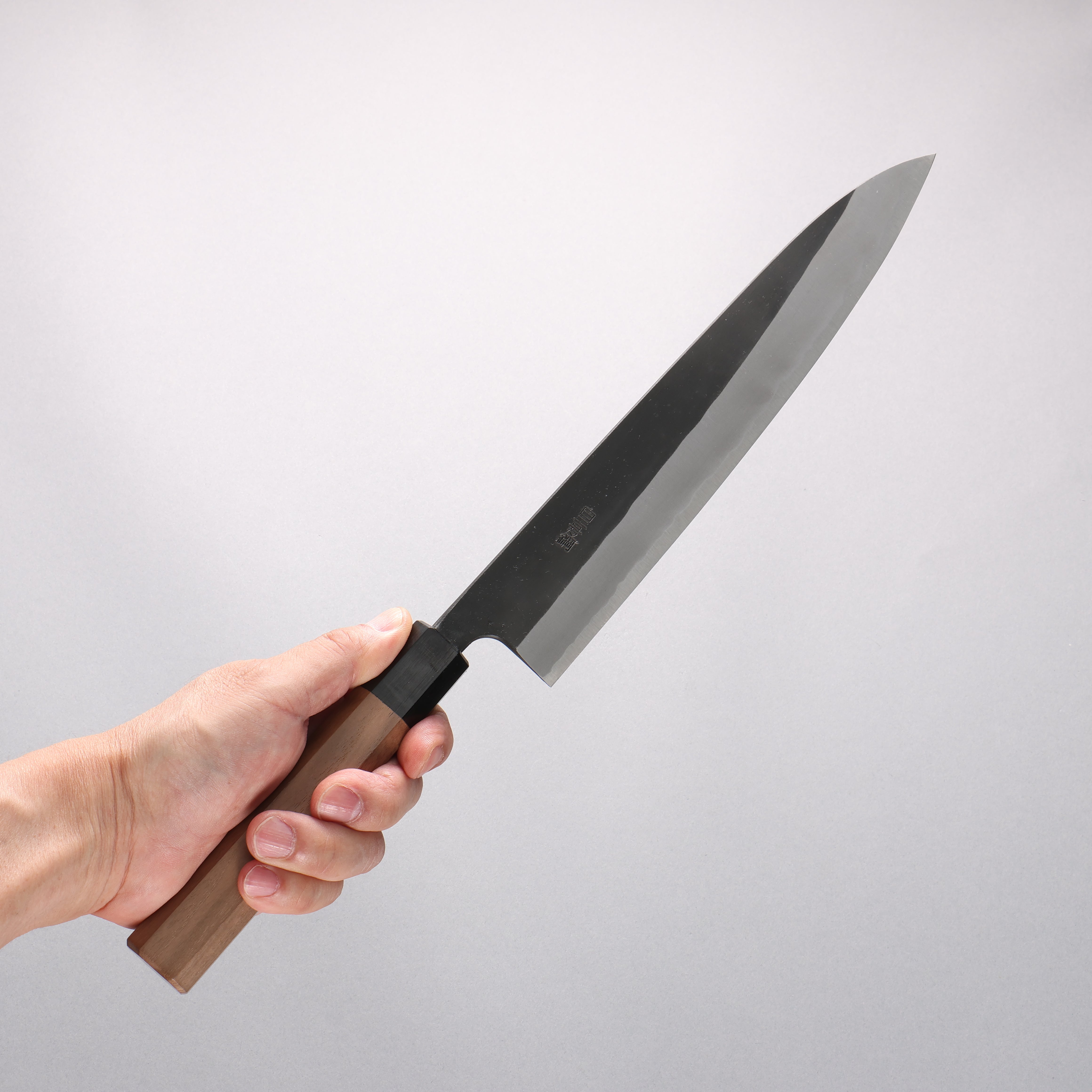 Nao Yamamoto White Steel No.2 Black Finished Sujihiki 240mm Walnut Handle - Japanny - Best Japanese Knife