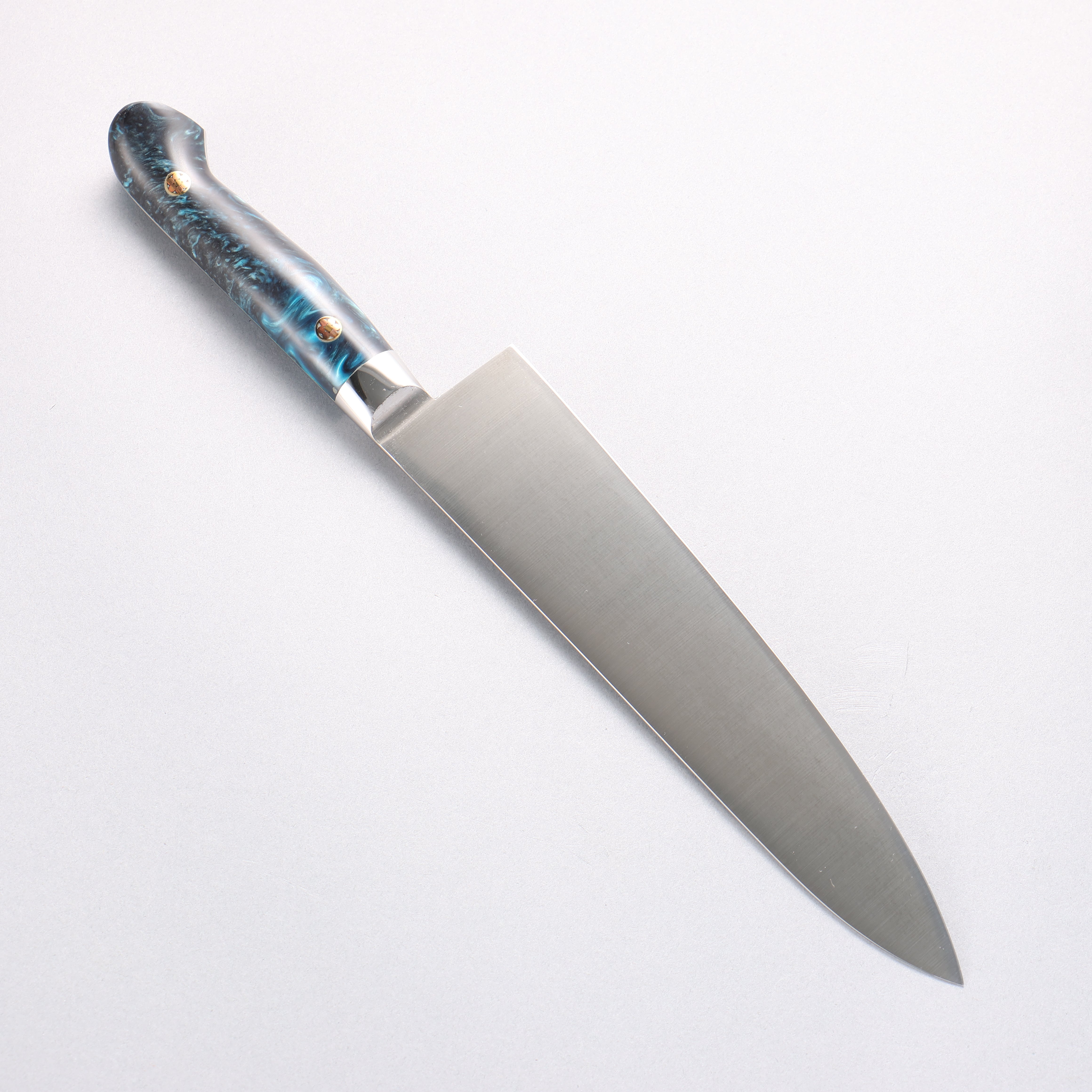 Sakai Takayuki Grand Chef SP Uddeholm Swedish stain-resistant steel Gyuto Salmon 210mm SP Type III (Ocean) Handle - Japanny - Best Japanese Knife
