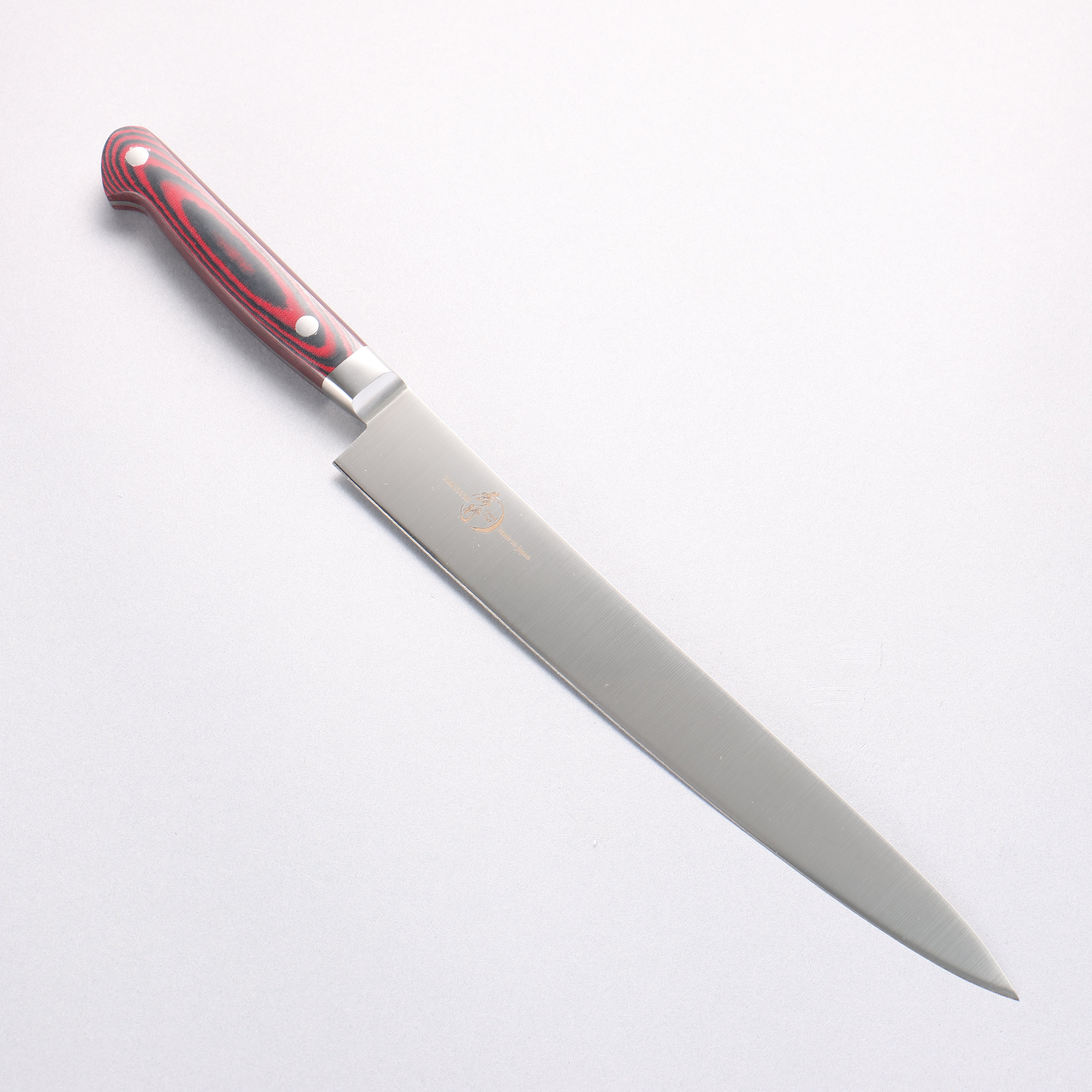 Sakai Takayuki Grand Chef Grand Chef Swedish Steel-stn Sujihiki 240mm Brown Micarta Handle - Japanny - Best Japanese Knife