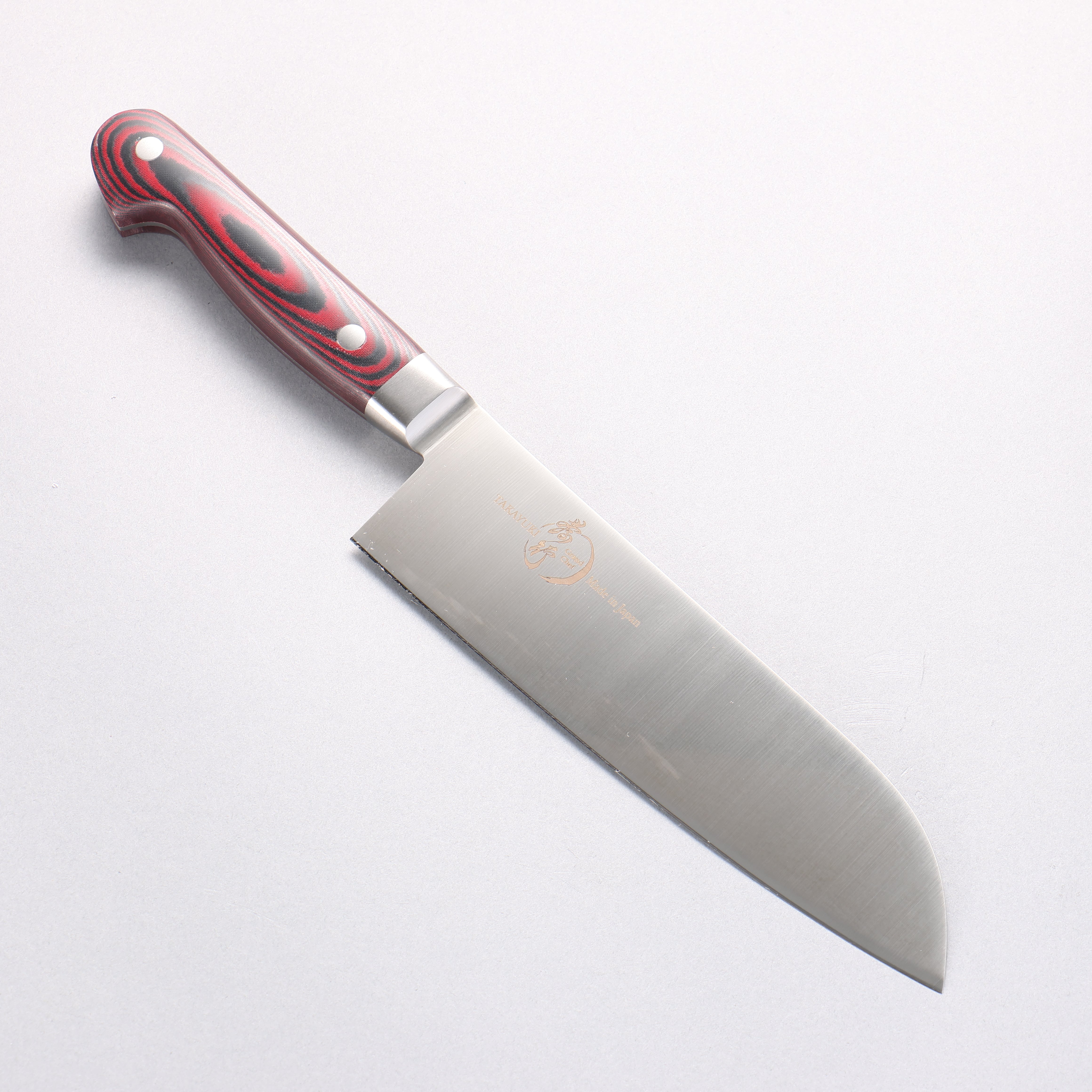 Sakai Takayuki Grand Chef Grand Chef Swedish Steel-stn Santoku 180mm Brown Micarta Handle - Japanny - Best Japanese Knife