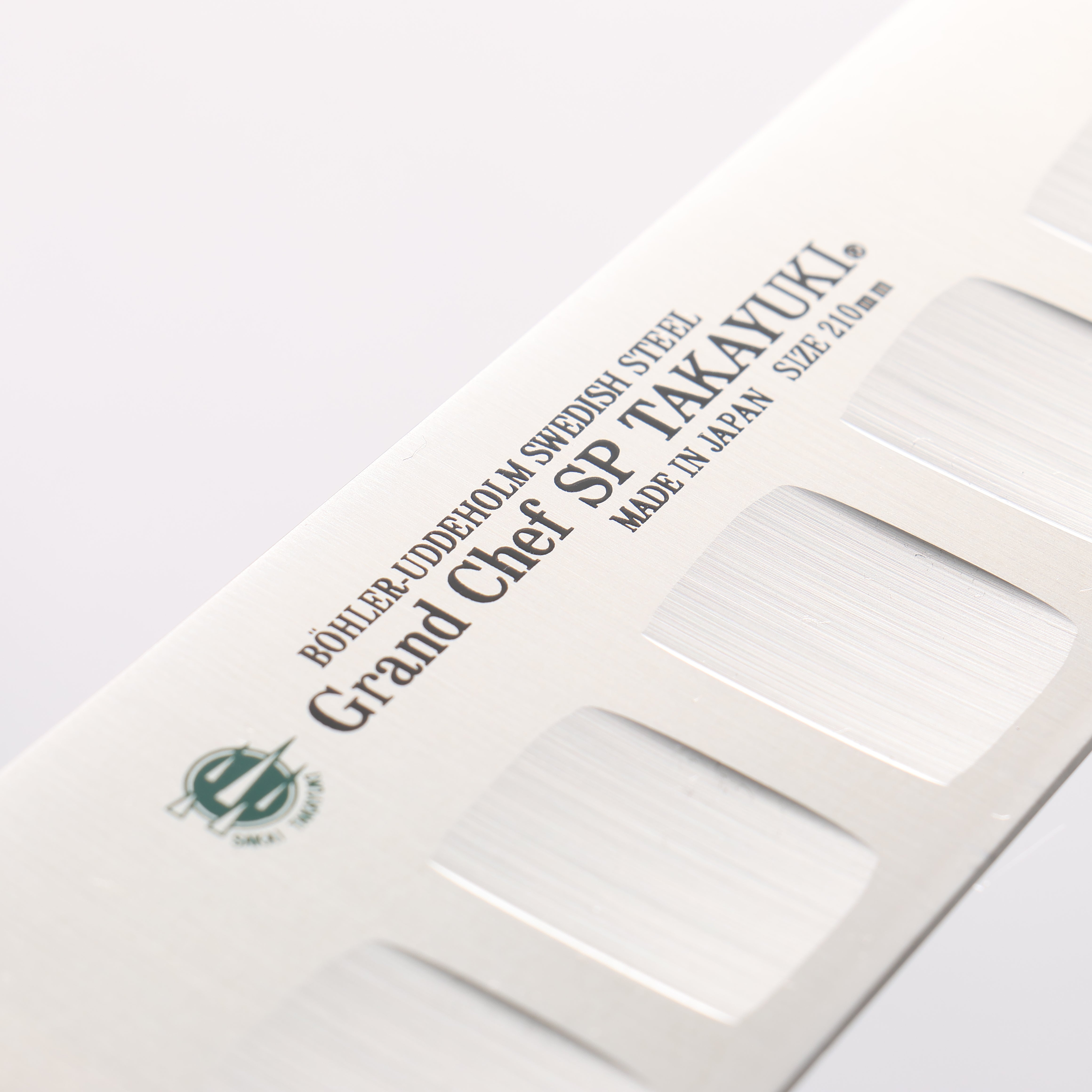 Sakai Takayuki Grand Chef SP Uddeholm Swedish stain-resistant steel Gyuto Salmon 210mm SP Type III (Pearl) Handle - Japanny - Best Japanese Knife