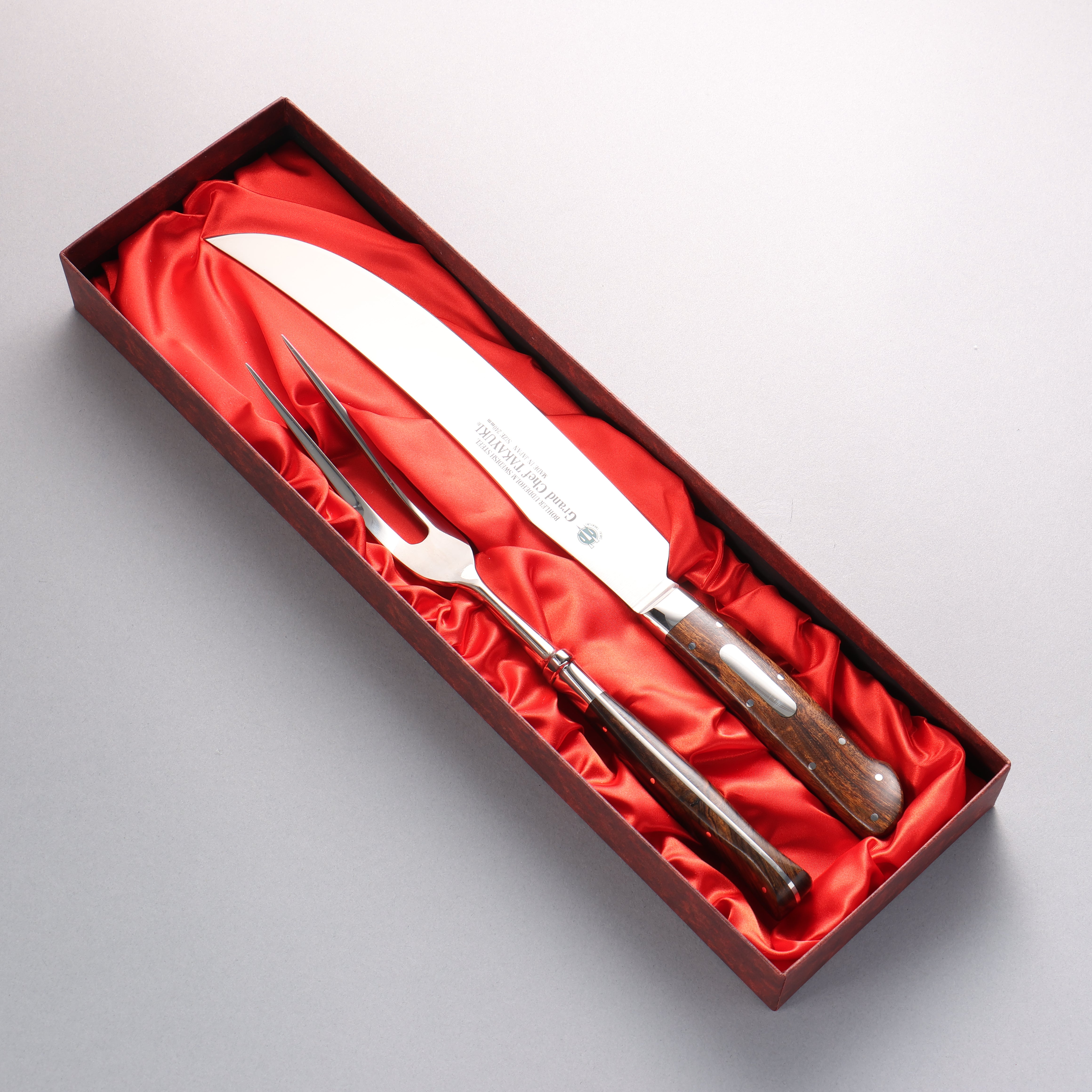 Sakai Takayuki Stainless Steel Carving & Fork Set mm - Japanny - Best Japanese Knife