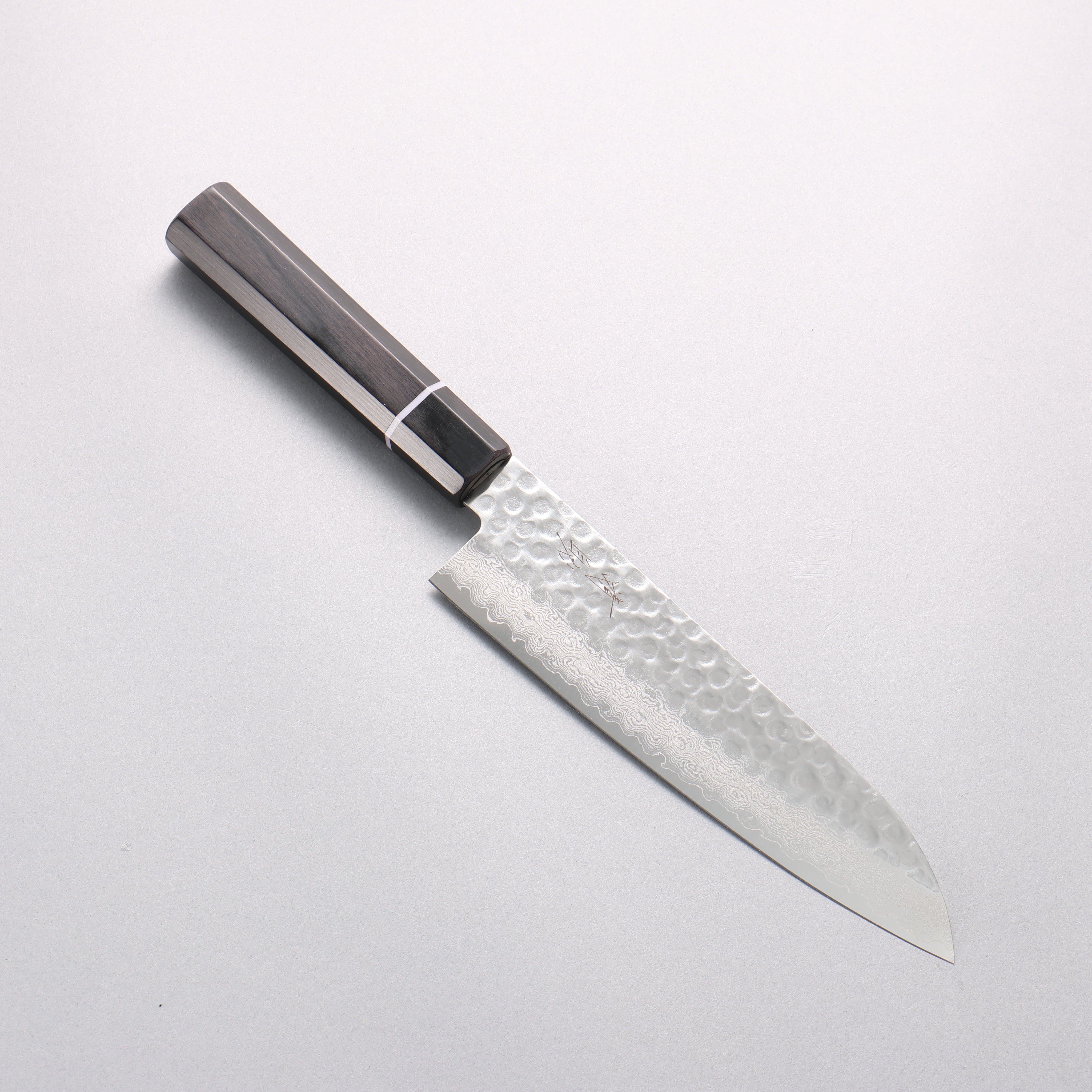 Seisuke VG10 Hammered Damascus Santoku 180mm Black Pakka wood Handle - Japanny - Best Japanese Knife