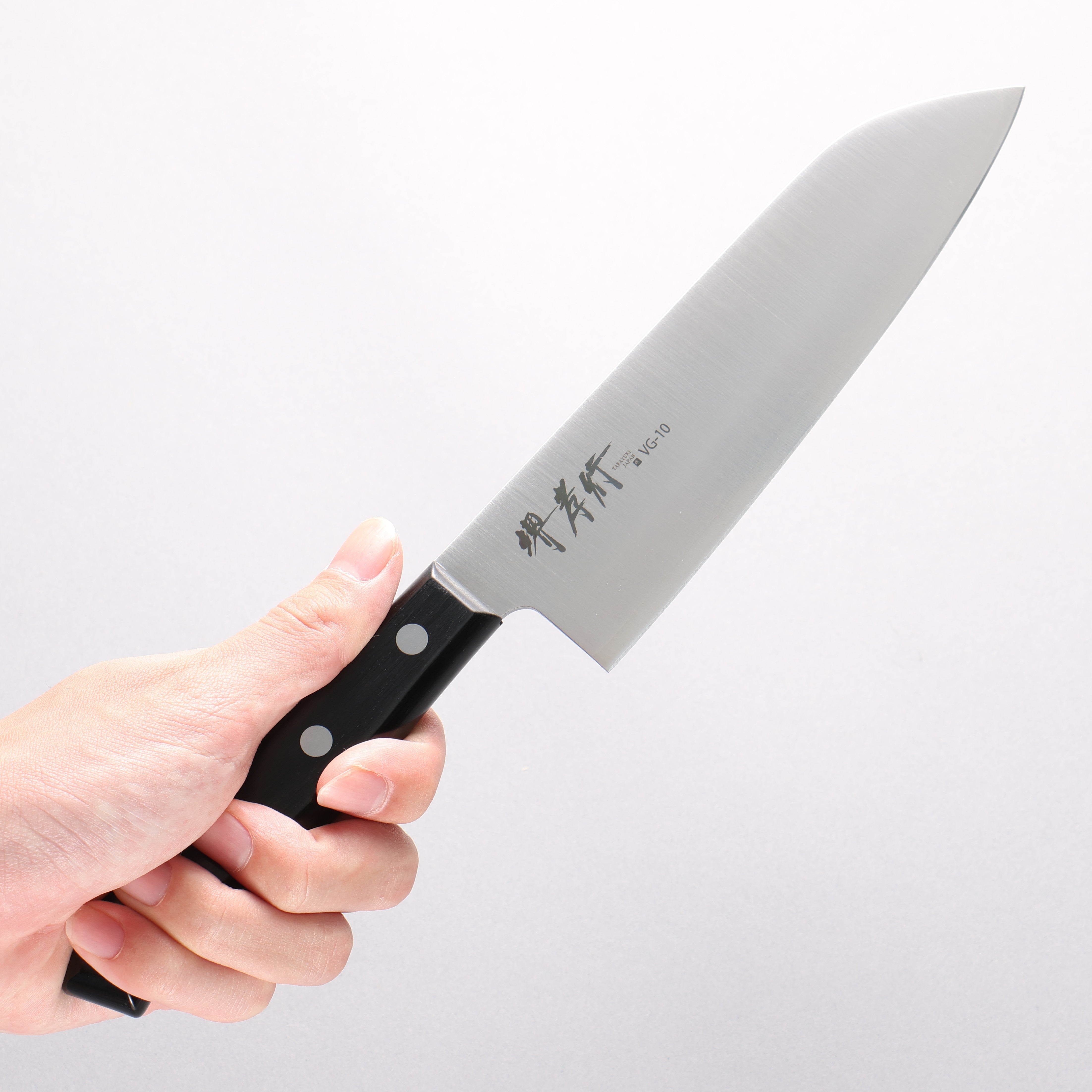 Sakai Takayuki Sumire VG10 Santoku 165mm Black Pakka wood Handle - Japanny - Best Japanese Knife
