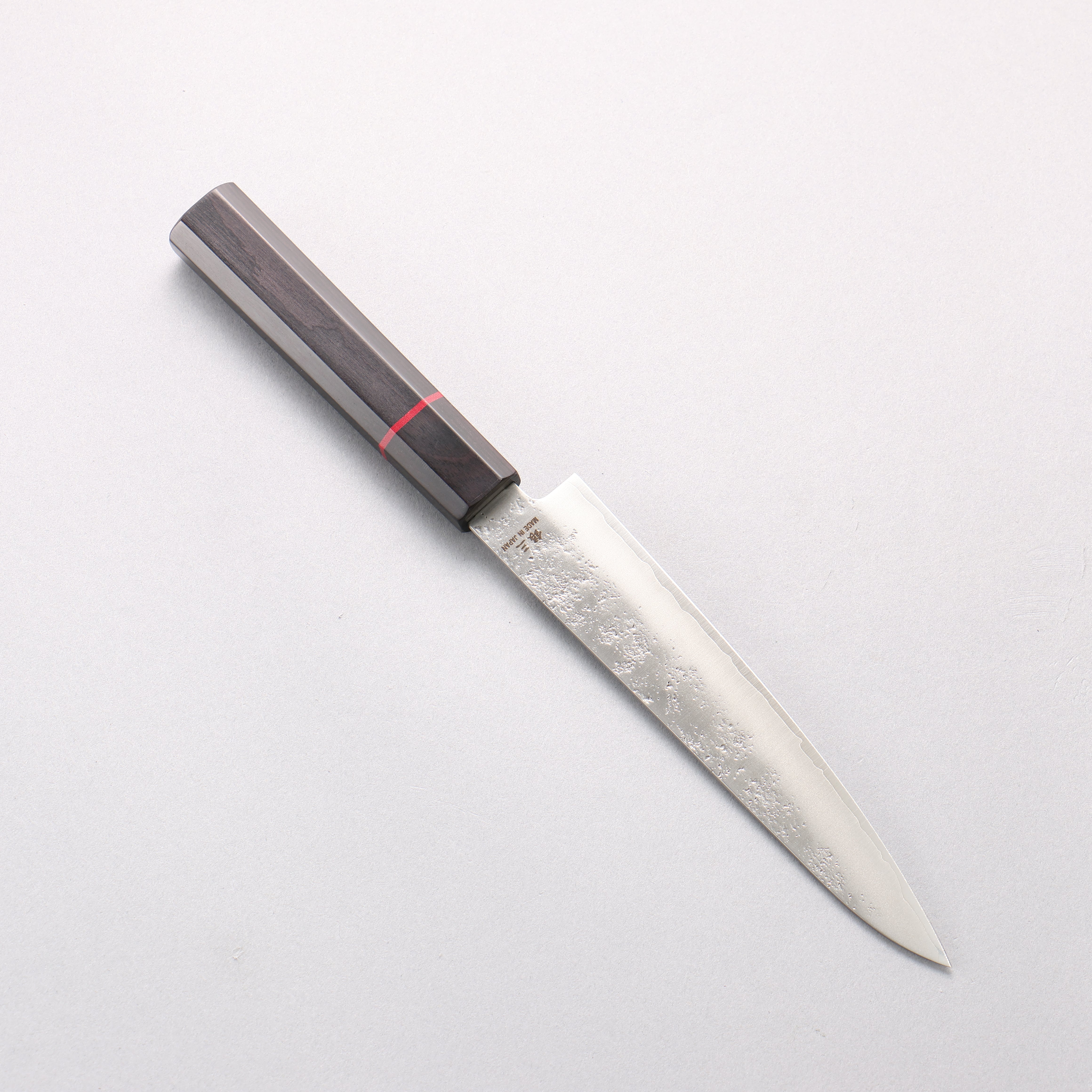 Higuchi Silver Steel No.3 Nashiji Petty-Utility 150mm Black Pakka wood Handle - Japanny - Best Japanese Knife