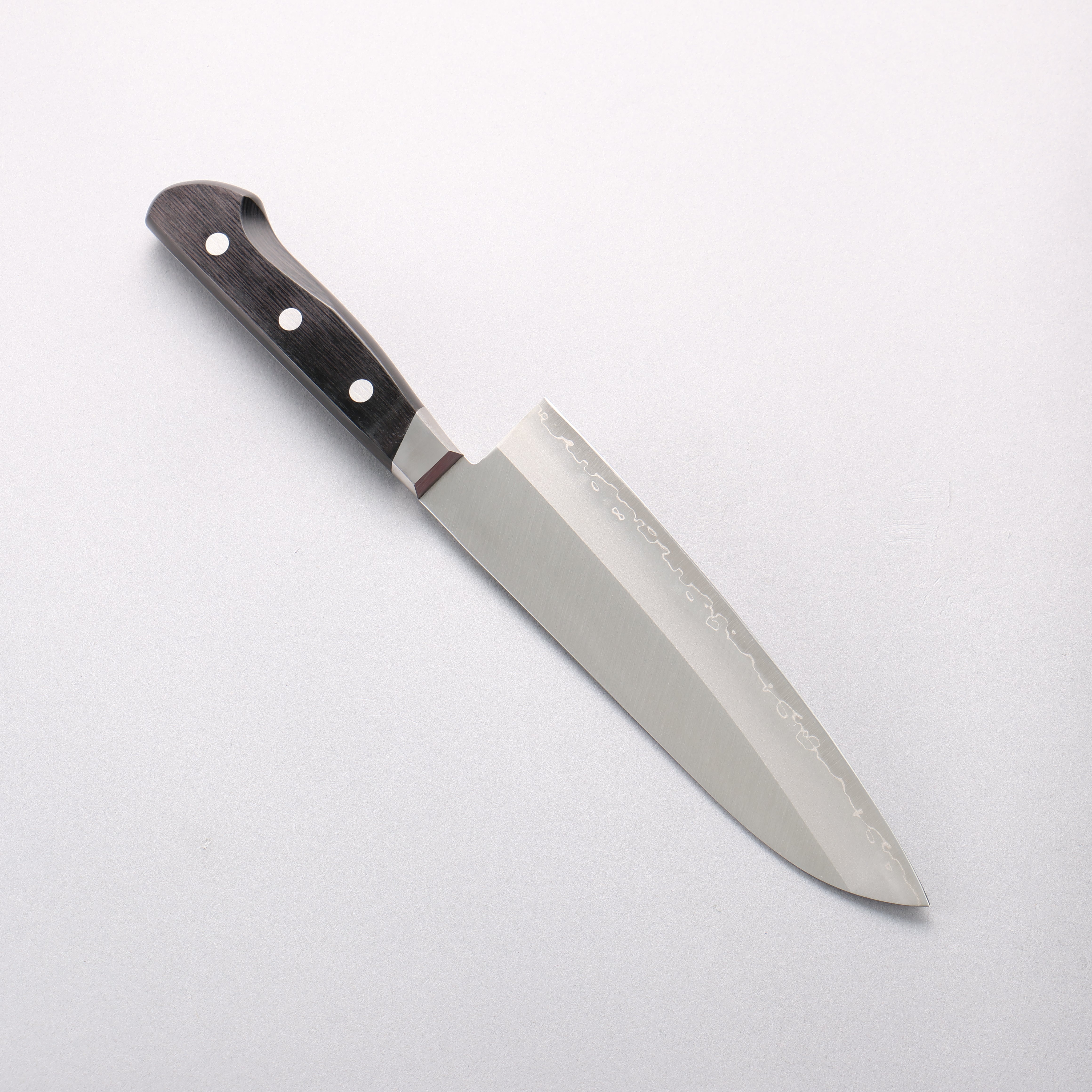 Seisuke Swedish Steel (Sandvik) Santoku 180mm Black Pakka wood Handle - Japanny - Best Japanese Knife