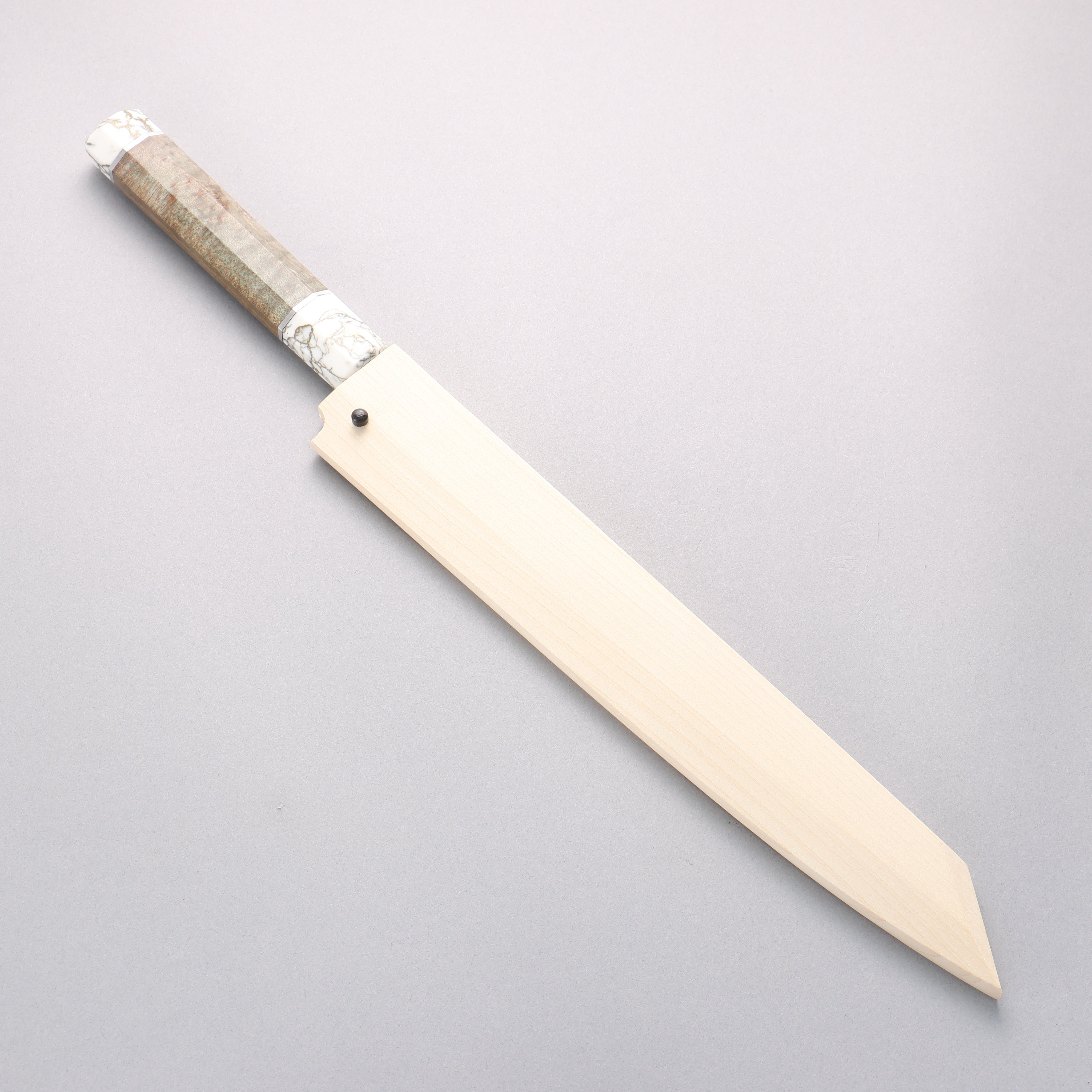 Sakai Takayuki Chef Series Hien Silver Steel No.3 Kiritsuke Yanagiba 270mm Stabilized wood (White Ferrule and End Cap) Handle with Sheath - Japanny - Best Japanese Knife