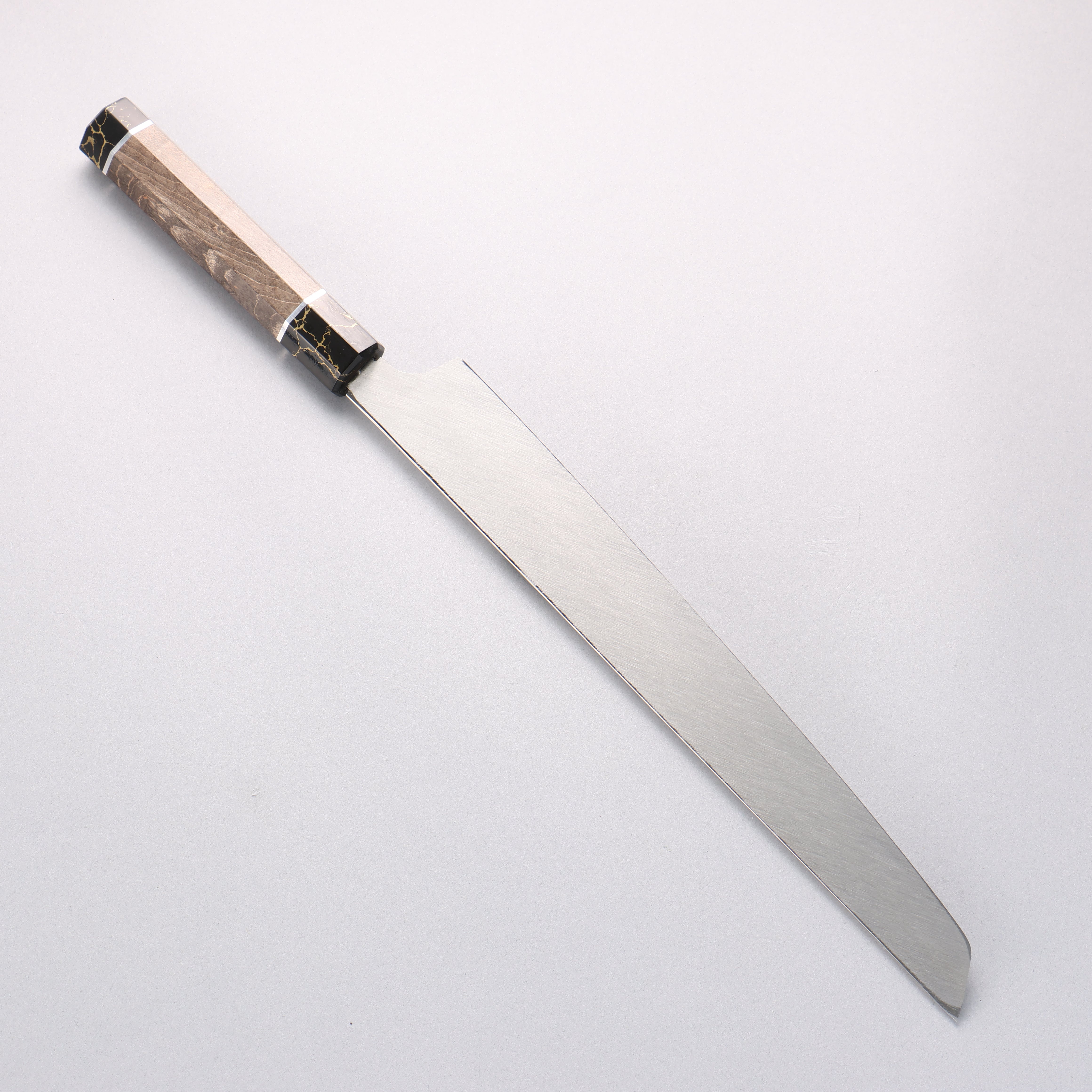 Sakai Takayuki Ginryu Honyaki Swedish Steel Mirrored Finish Sakimaru Yanagiba 300mm Stabilized wood Handle with Sheath - Japanny - Best Japanese Knife
