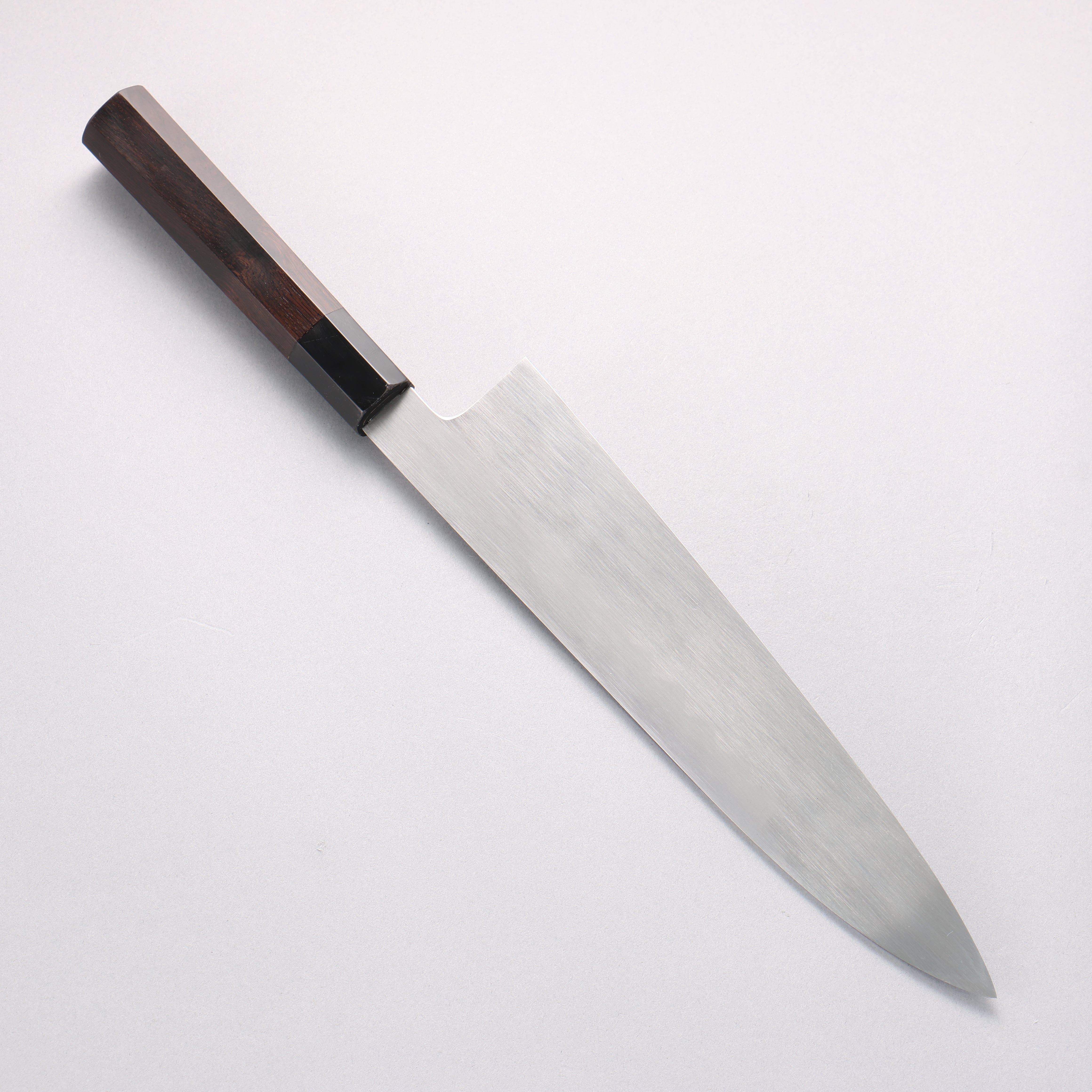 Jikko Honyaki White Steel No.3 Kasumitogi Gyuto 240mm Ebony Wood Handle - Japanny - Best Japanese Knife