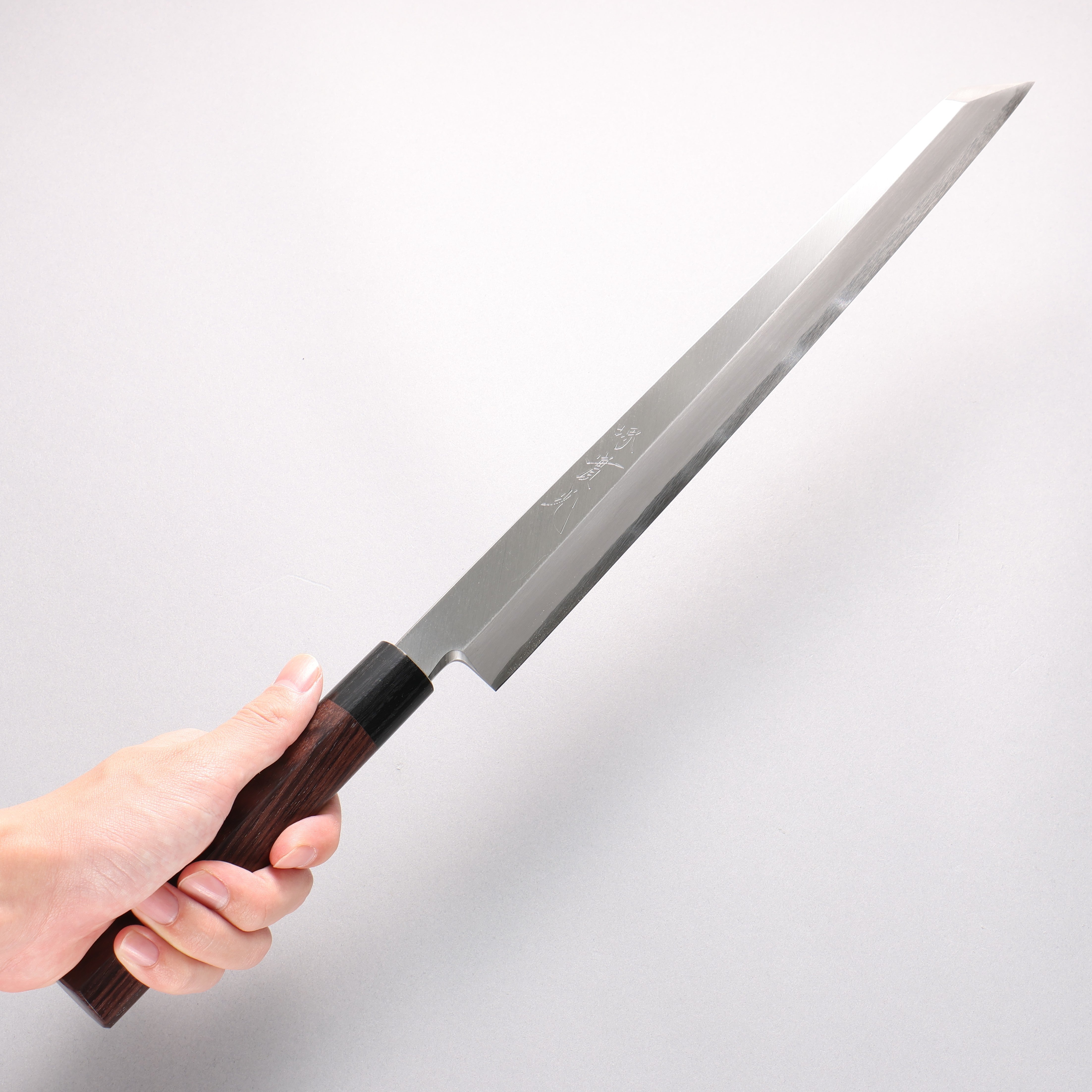 Jikko Silver Steel No.3 Kiritsuke Yanagiba 330mm Shitan Handle - Japanny - Best Japanese Knife