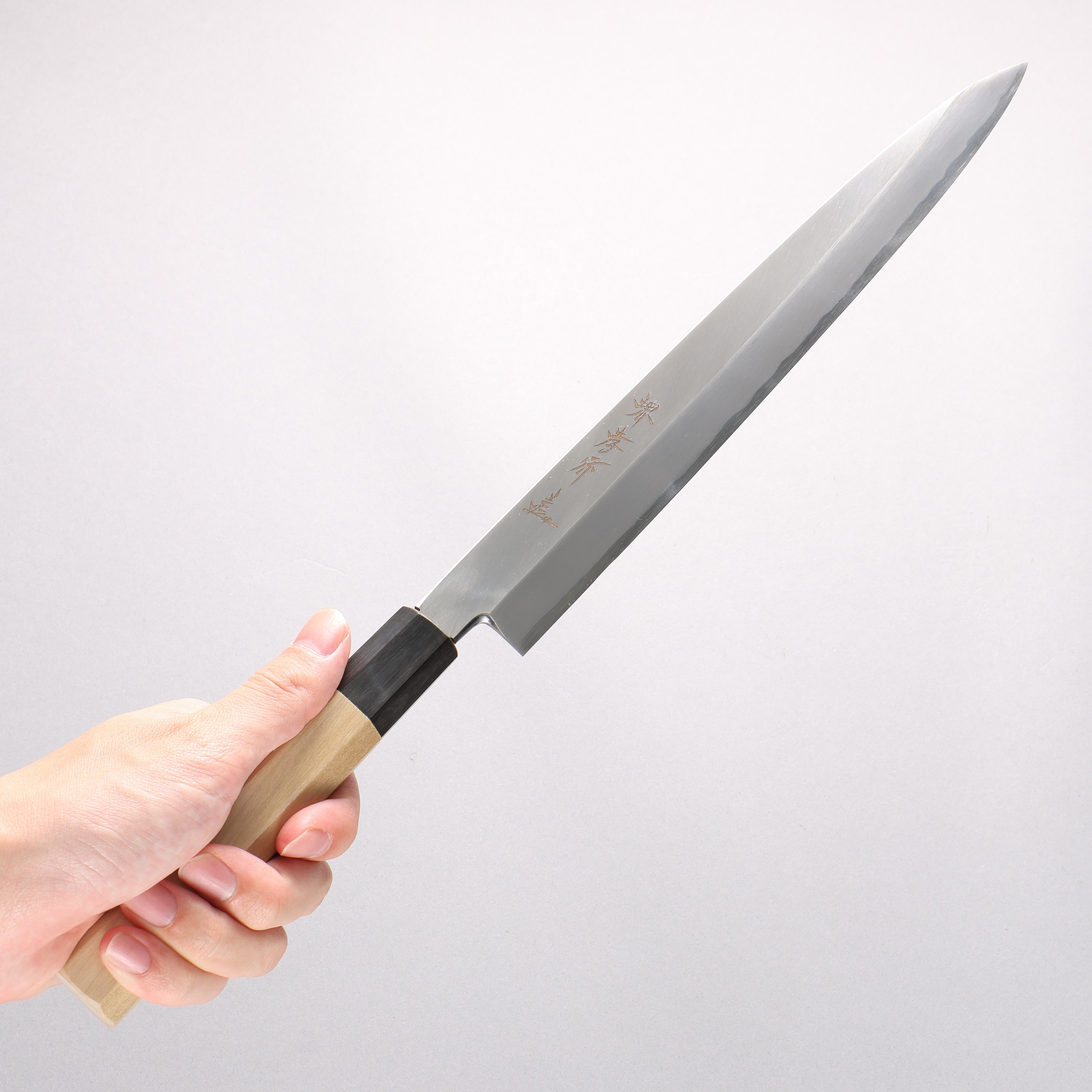 Sakai Takayuki Chef Series Silver Steel No.3 Yanagiba Magnolia Handle - Japanny - Best Japanese Knife