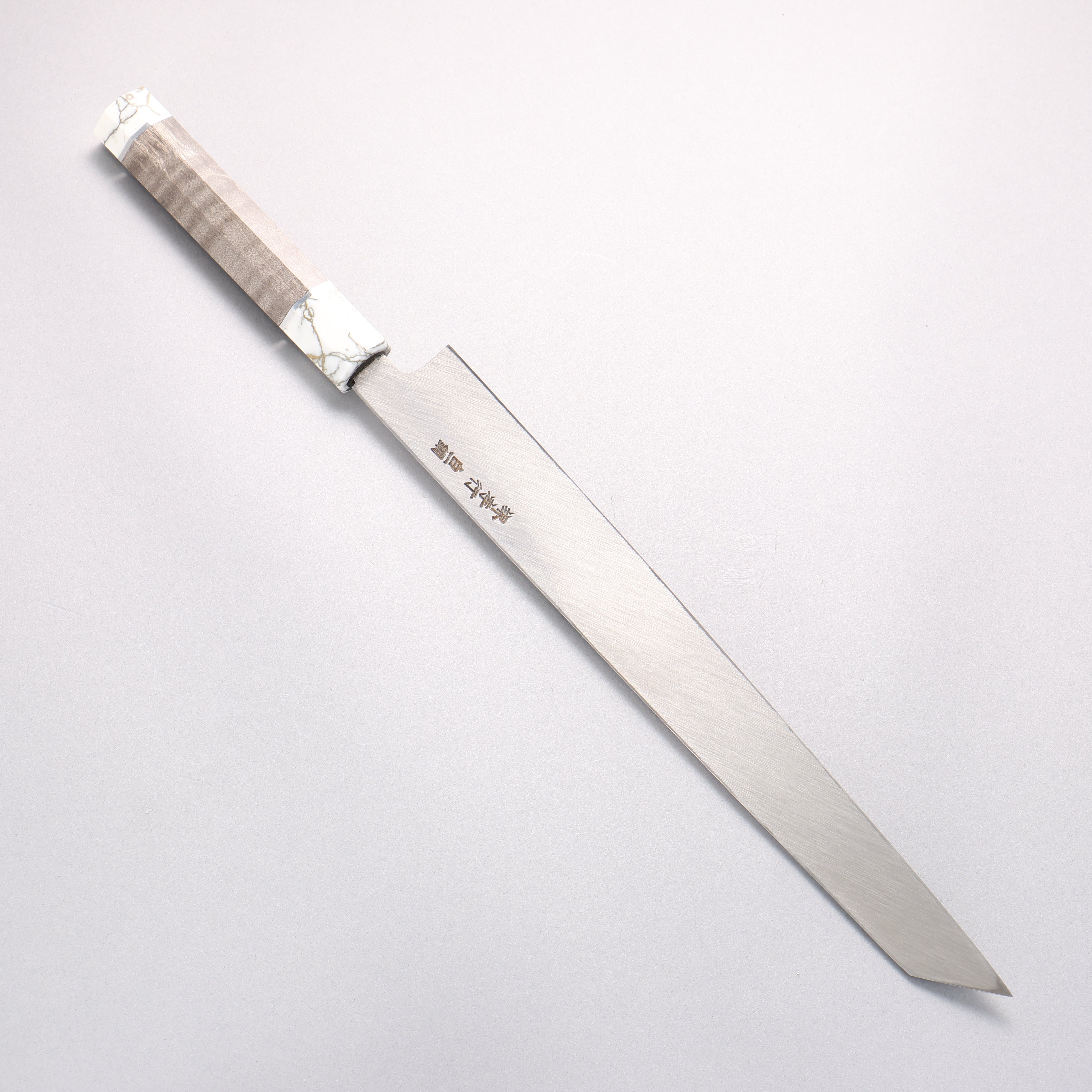 Sakai Takayuki Byakko White Steel No.1 Kiritsuke Yanagiba 300mm Stabilized wood Handle with Sheath - Japanny - Best Japanese Knife
