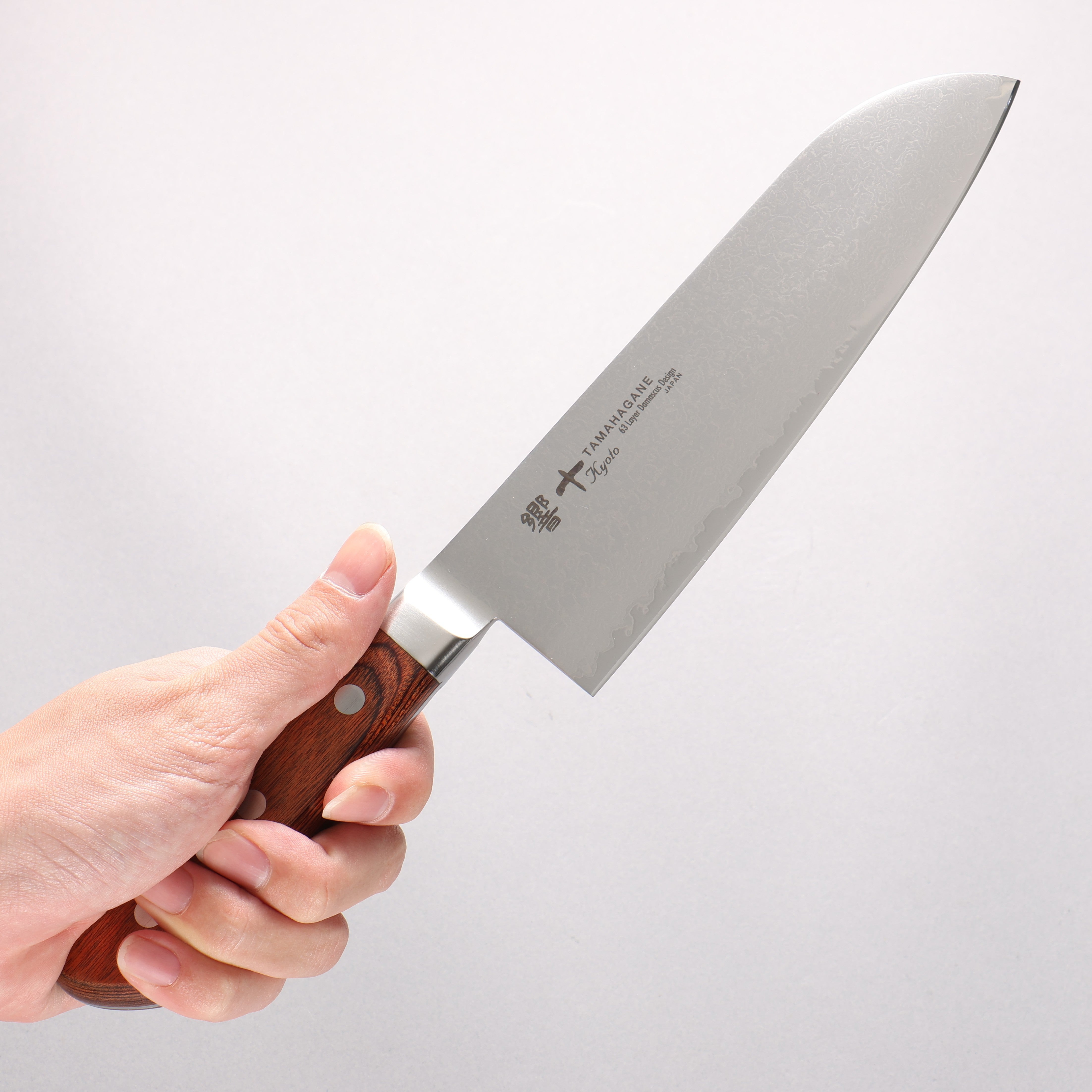 Tamahagane Kyoto 63 Layer Damascus Santoku 175mm KP-1114 - Japanny - Best Japanese Knife