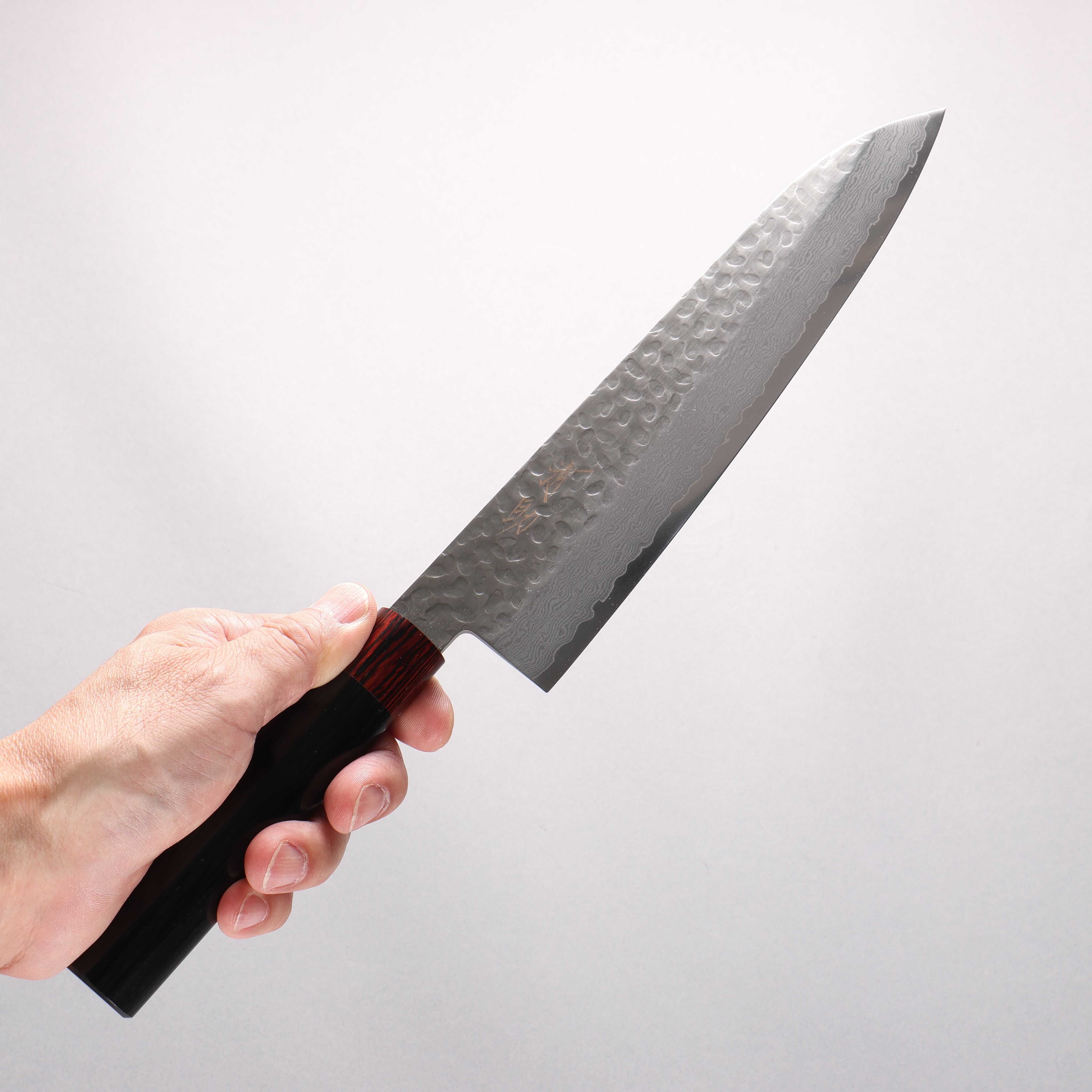Seisuke VG10 33 Layer Hammered Damascus Gyuto 210mm Black Pakka wood Handle - Japanny - Best Japanese Knife