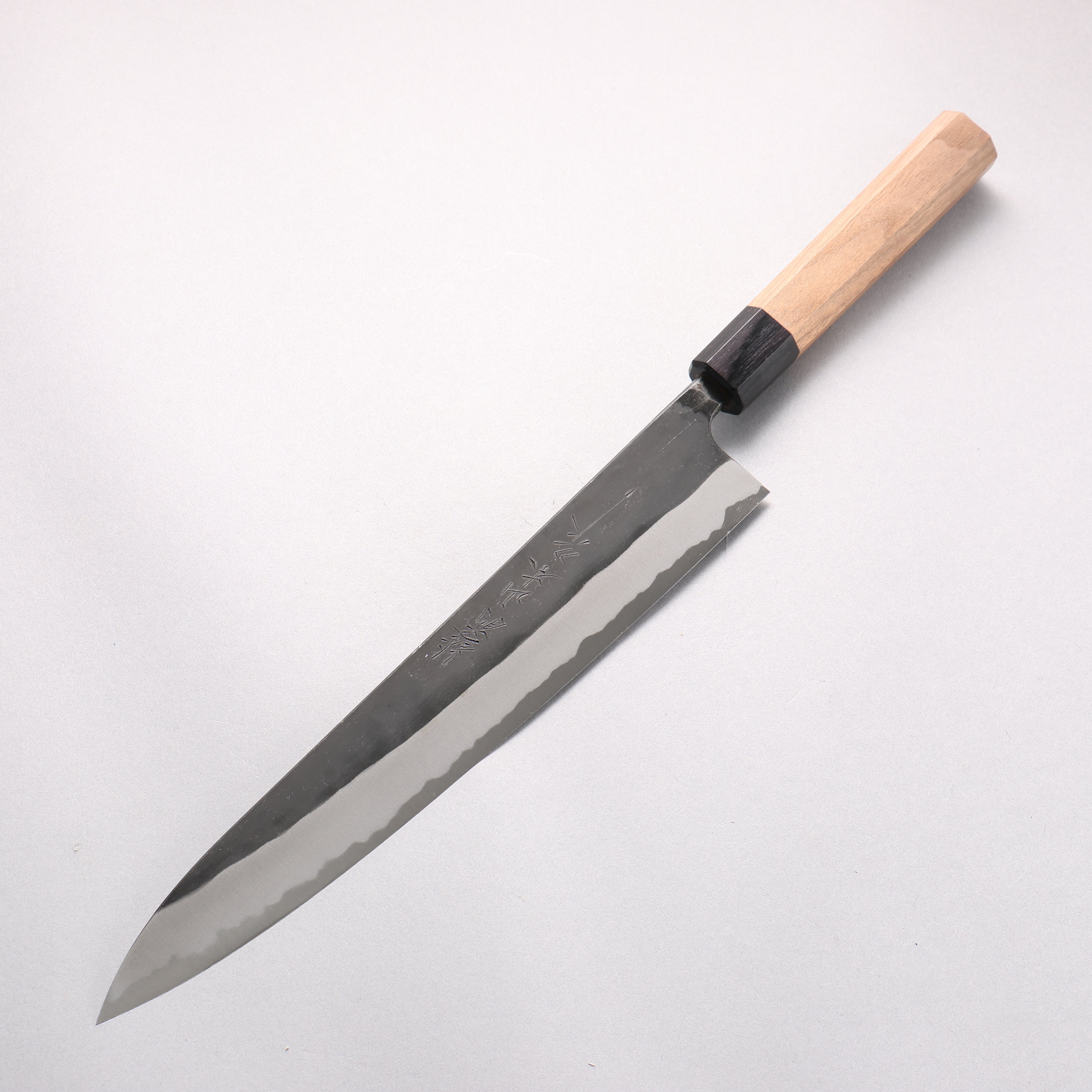 Nao Yamamoto Yasuki Blue Steel Kurouchi Sujihiki 270mm Walnut Handle - Japanny - Best Japanese Knife