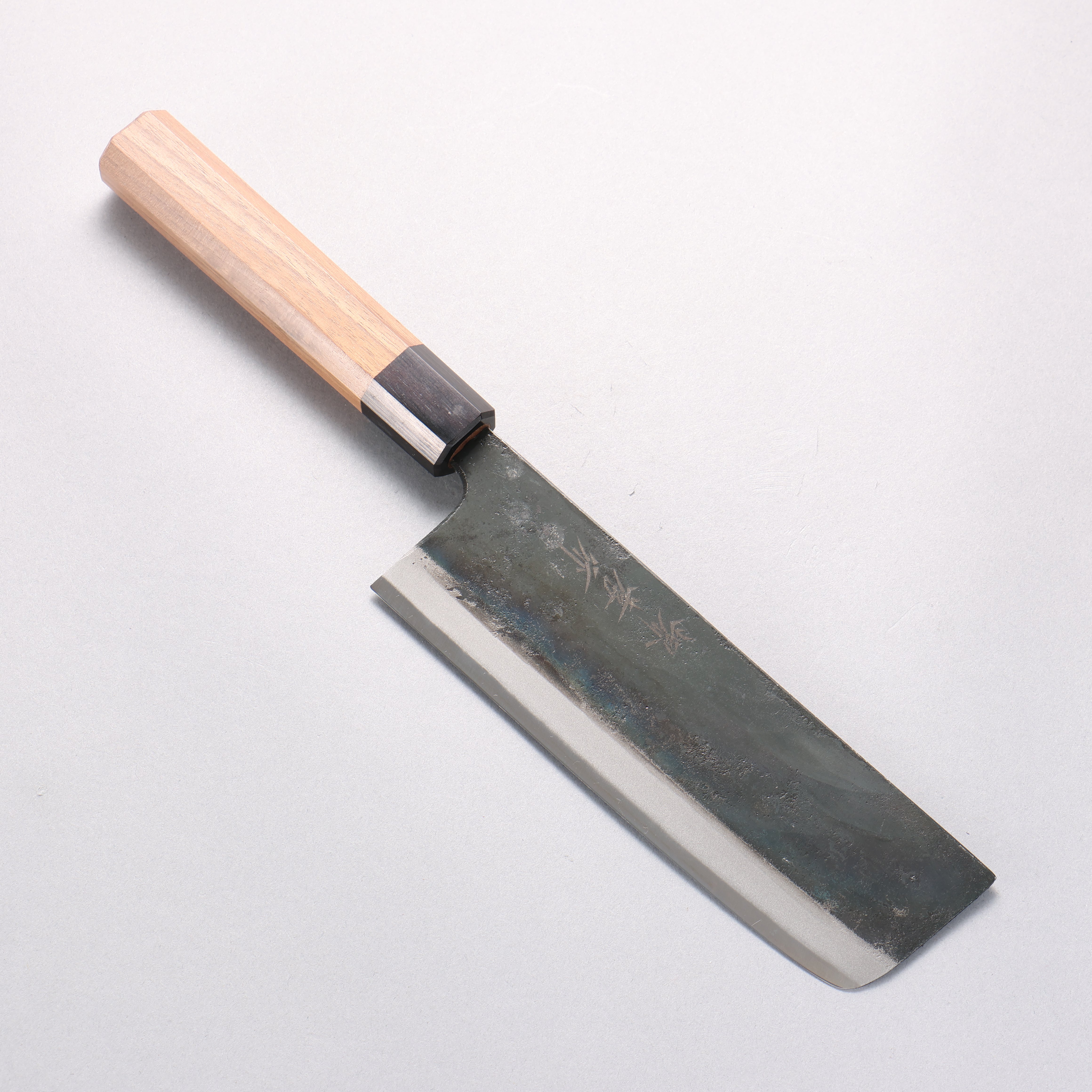 Sakai Takayuki Blue Steel No.2 Kurouchi Nakiri 170mm - Japanny - Best Japanese Knife