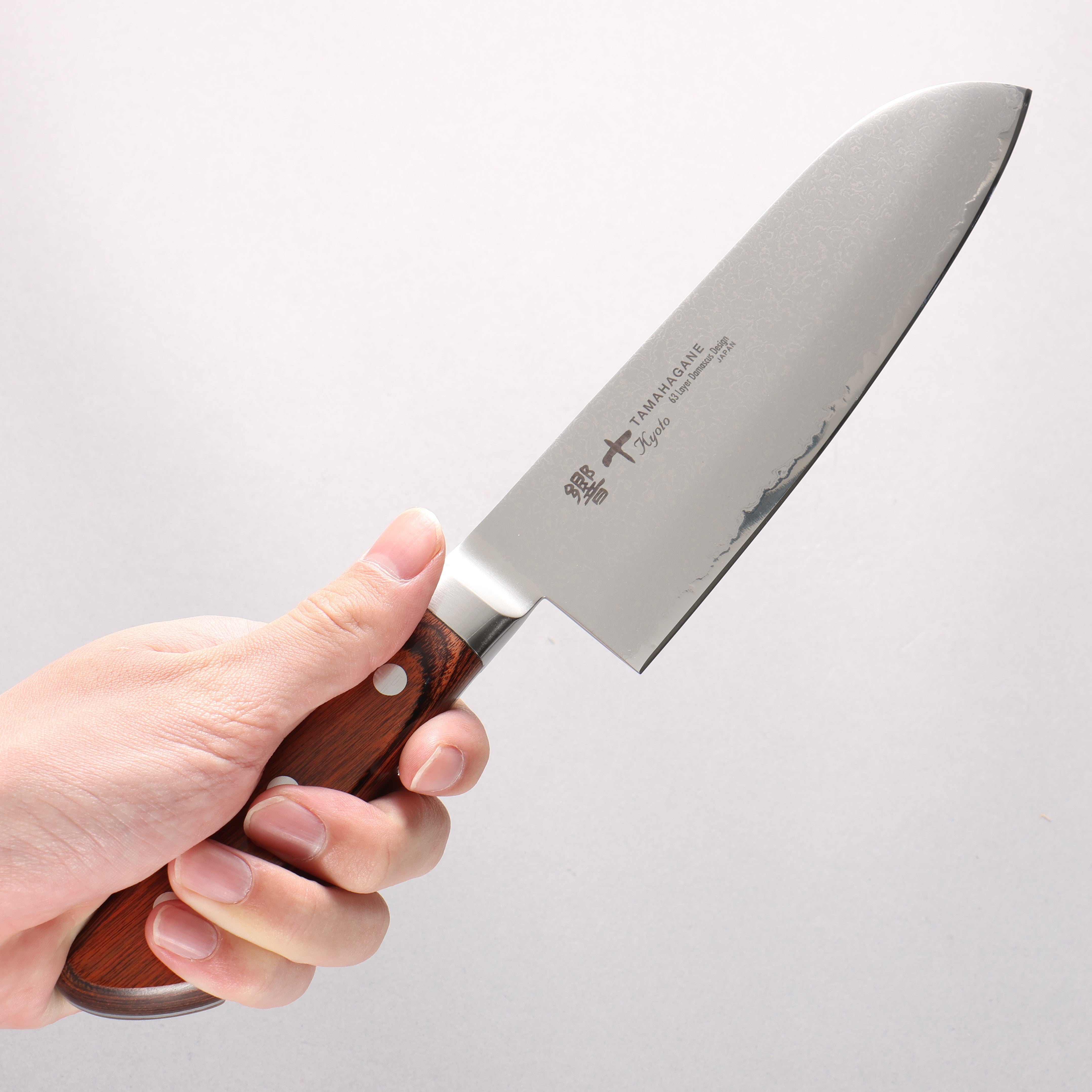 Tamahagane Kyoto 63 Layer Damascus Santoku 160mm KP-1115 - Japanny - Best Japanese Knife