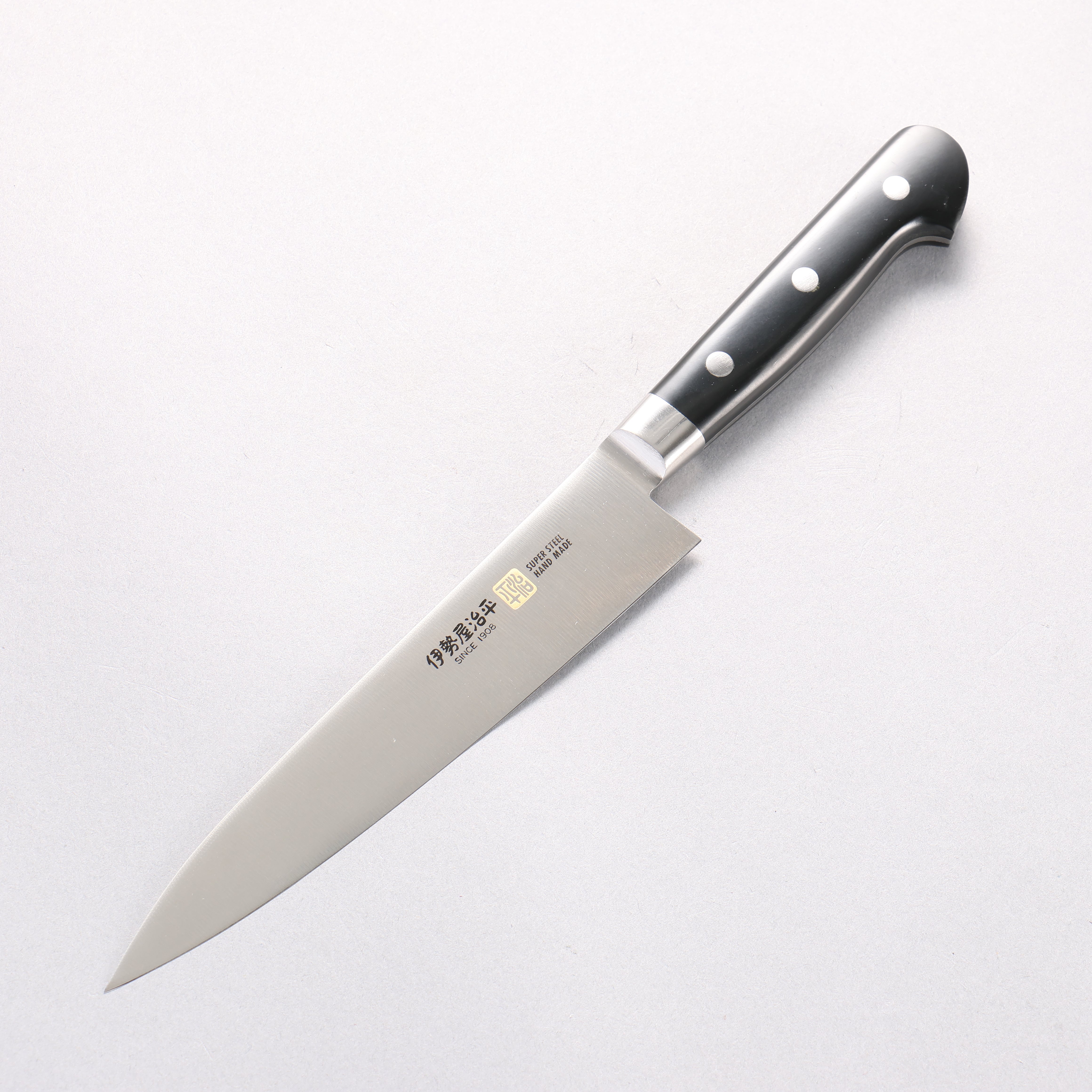 Iseya Molybdenum Petty-Utility 150mm Black Micarta Handle - Japanny - Best Japanese Knife