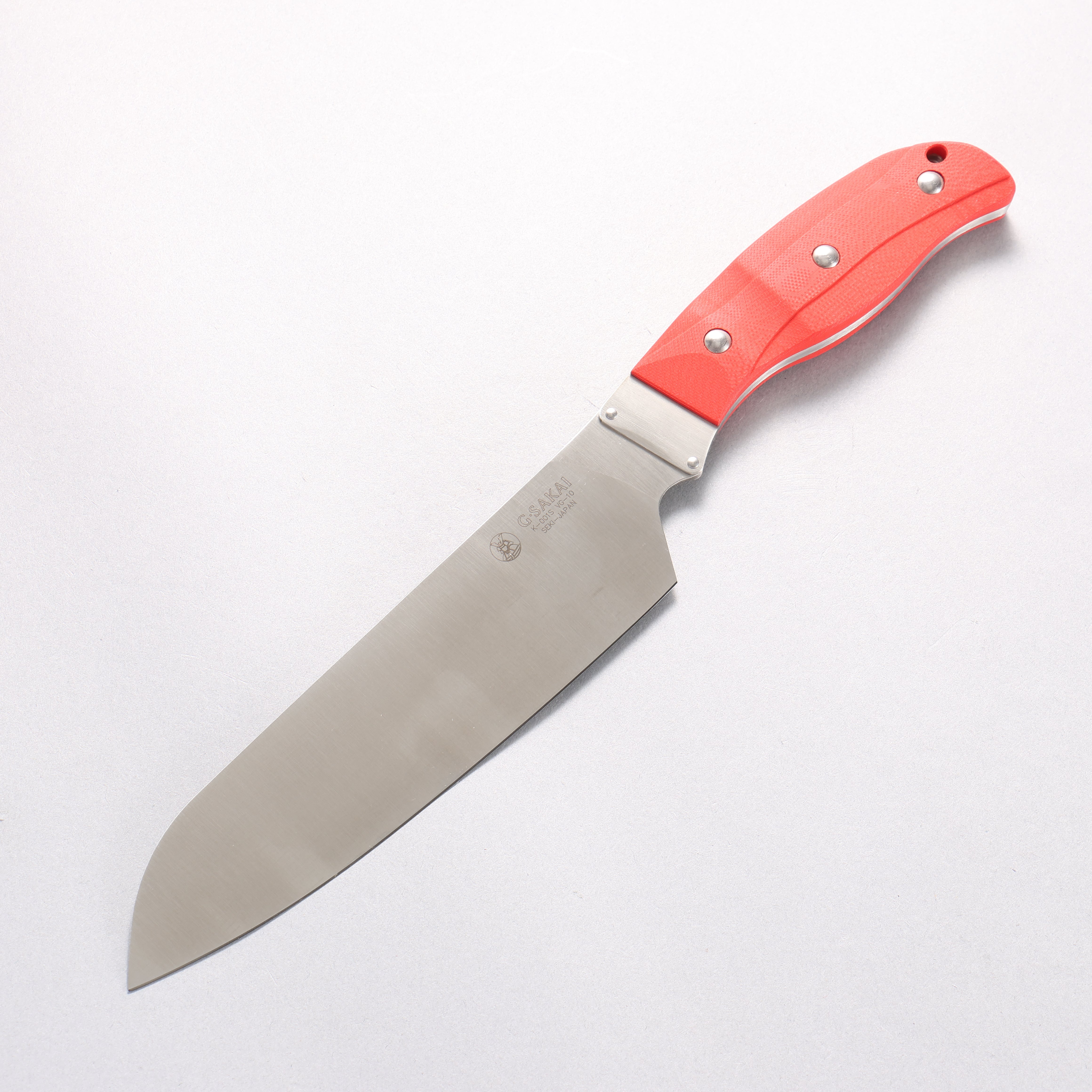 G.Sakai VG10 Santoku 165mm G-10 (Red) Handle - Japanny - Best Japanese Knife