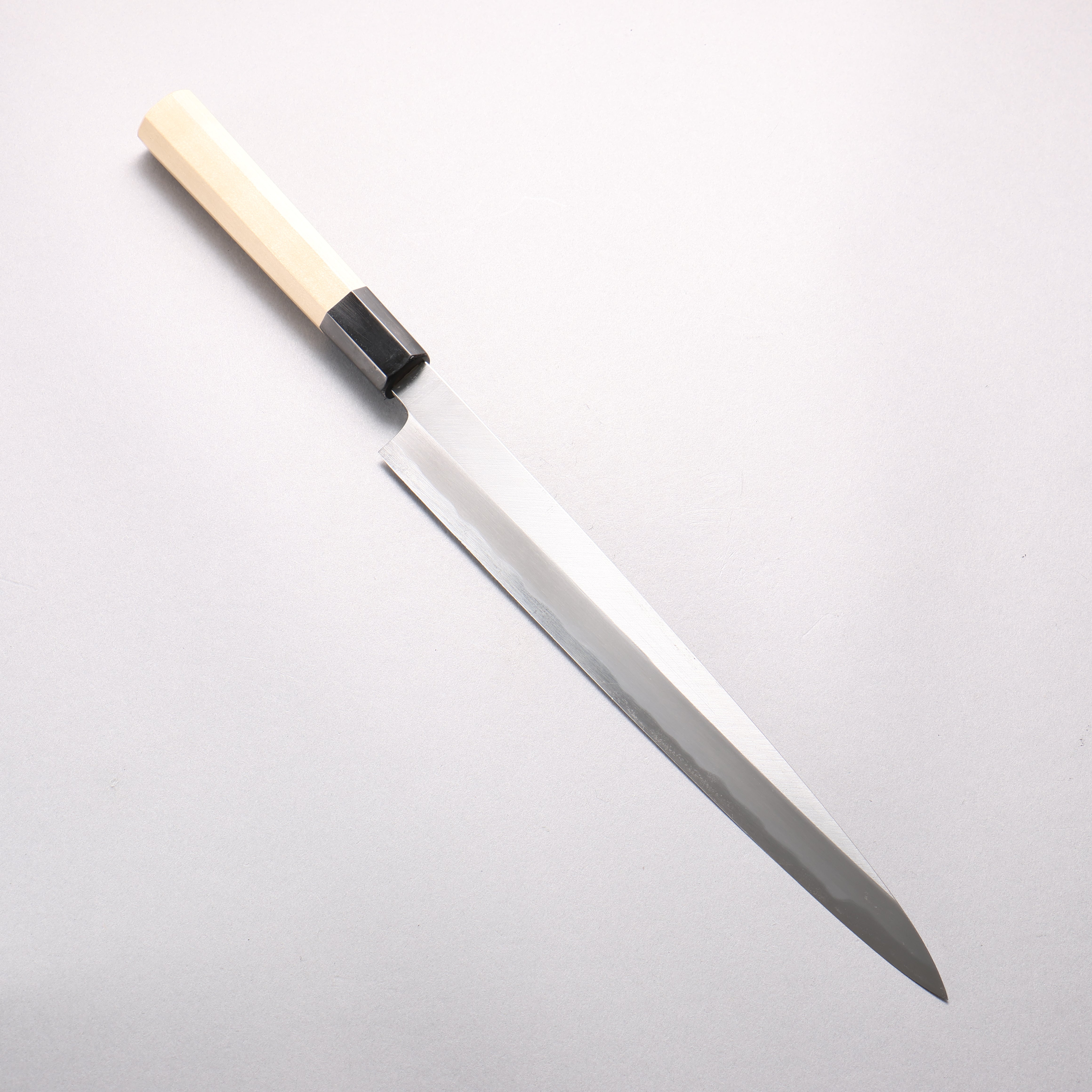 Minamoto Akitada Blue Steel No.1 Yanagiba 270mm Magnolia (Ferrule: Water Buffalo Horn) Handle - Japanny - Best Japanese Knife
