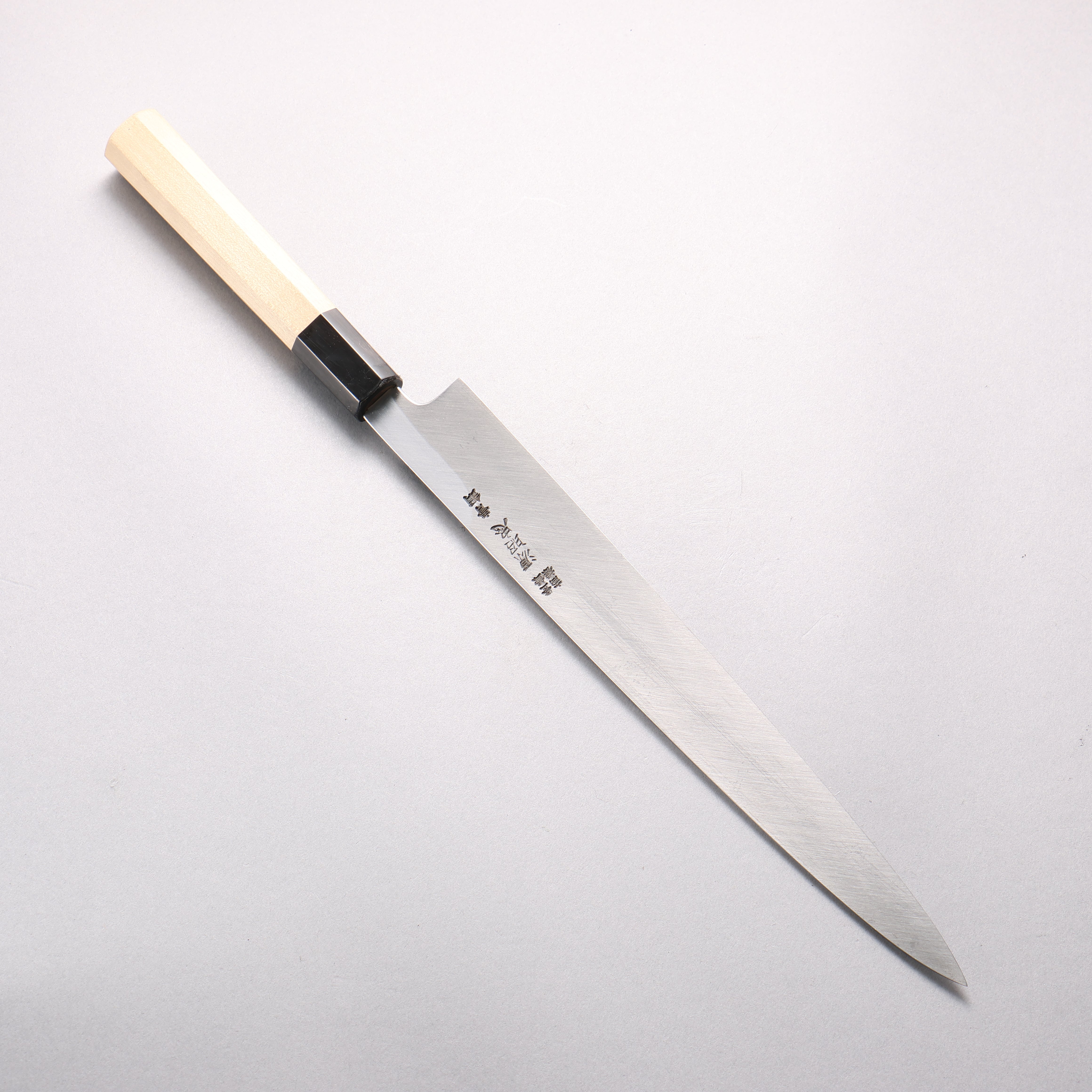 Minamoto Akitada Blue Steel No.1 Yanagiba 270mm Magnolia (Ferrule: Water Buffalo Horn) Handle - Japanny - Best Japanese Knife