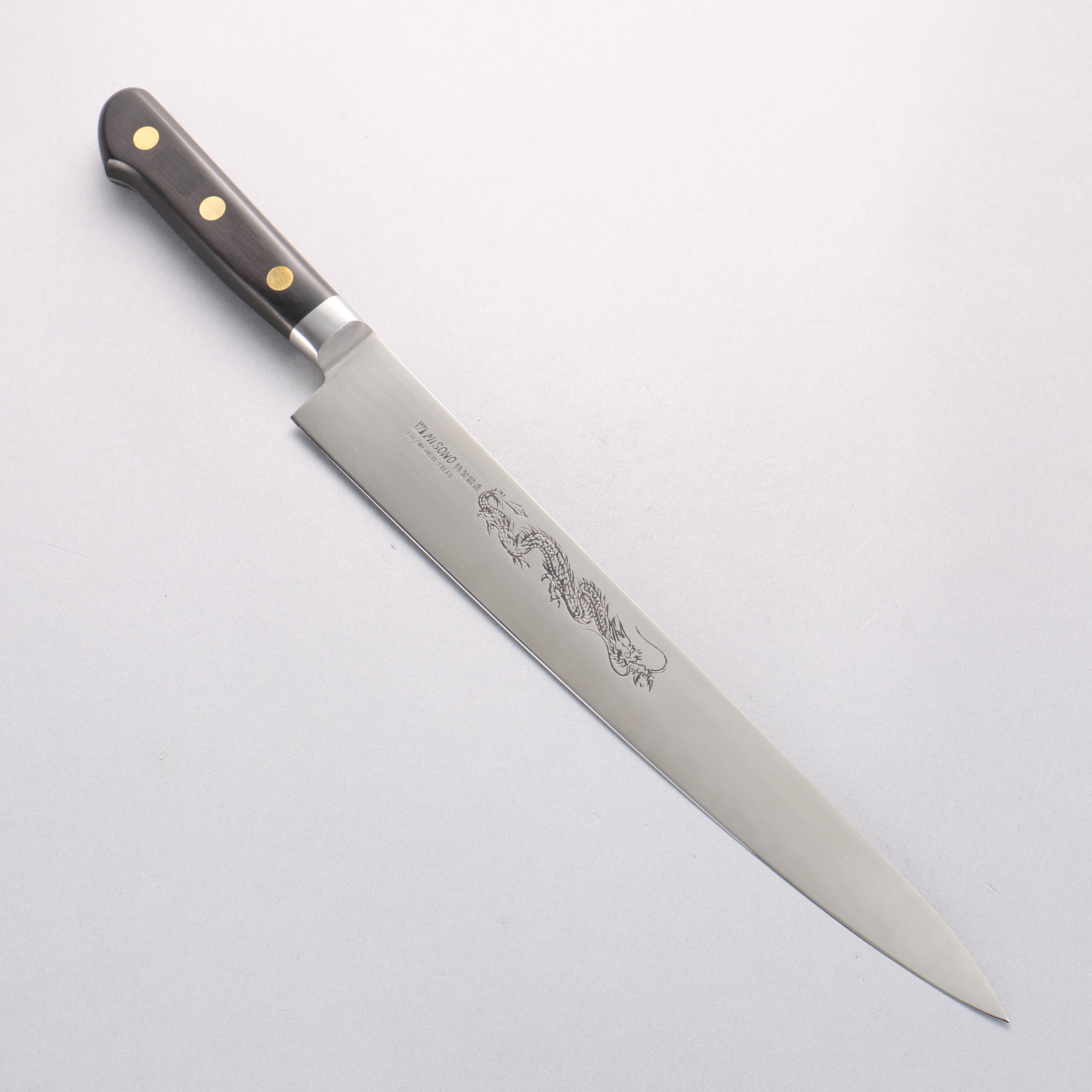Misono Swedish Steel Dragon Engraving Sujihiki - Japanny - Best Japanese Knife