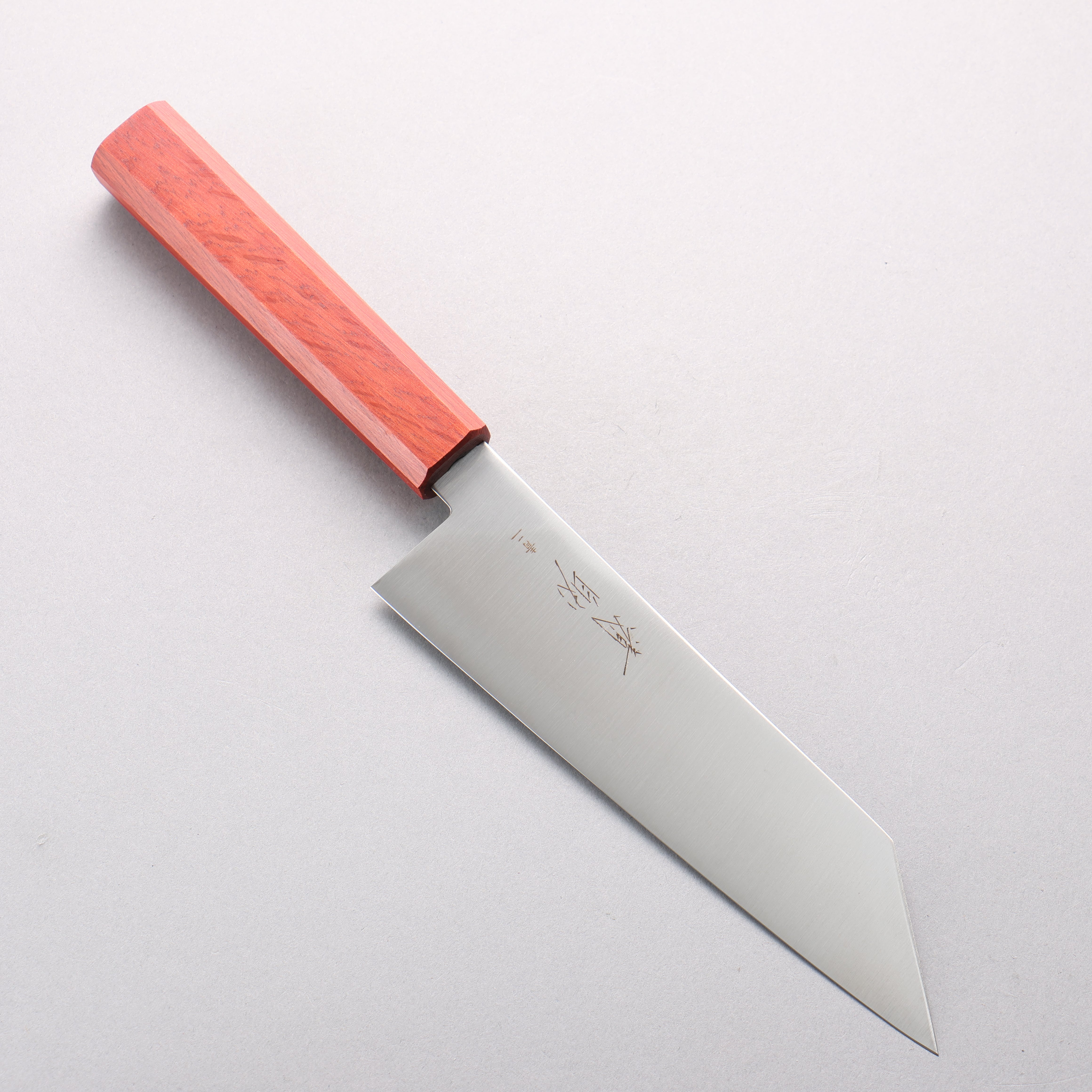 Seisuke Blue Steel No.2 Kiritsuke Gyuto 180mm Oak (Smokey Red) Handle - Japanny - Best Japanese Knife