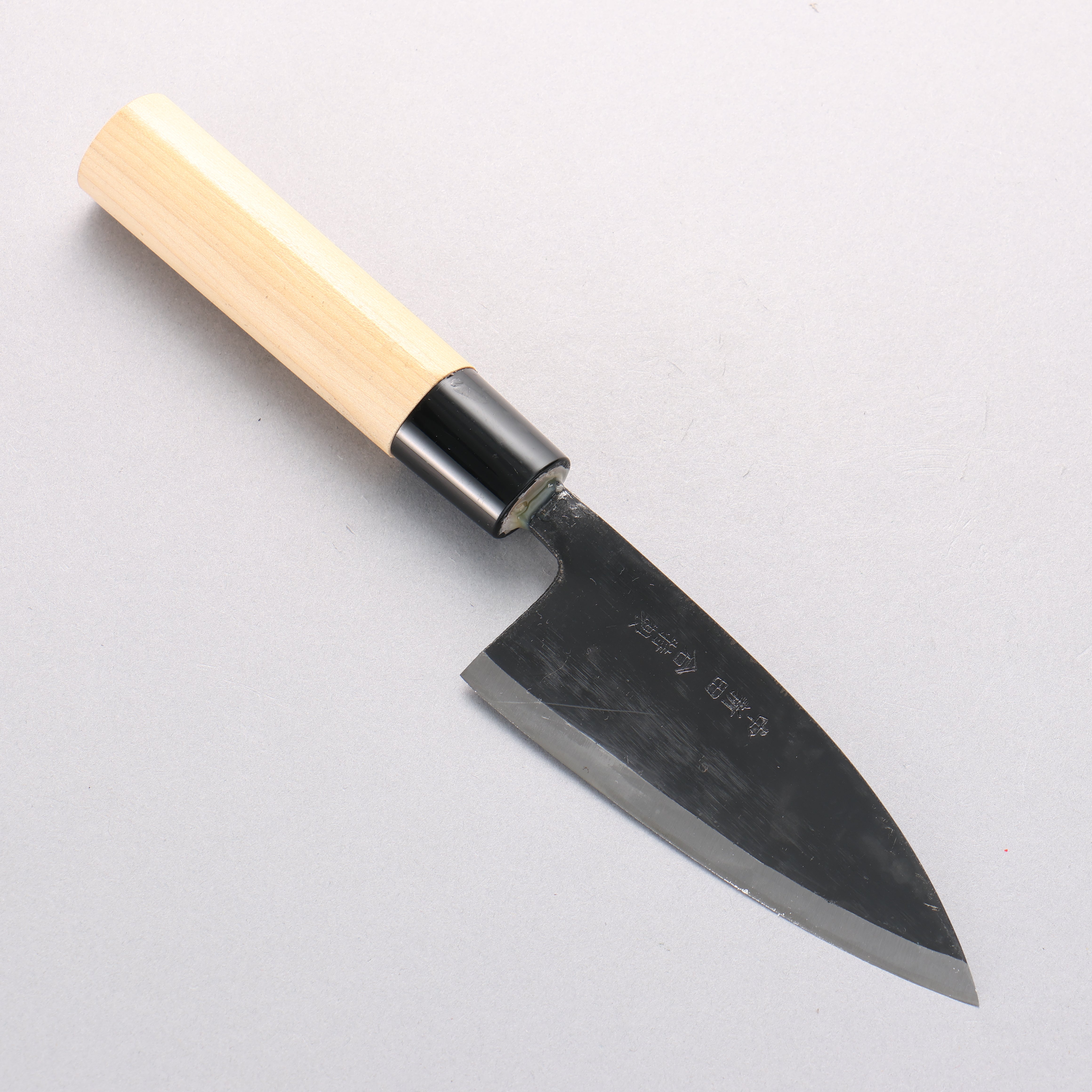 Nakaniida White Steel No.2 Black Deba 120mm Magnolia Handle - Japanny - Best Japanese Knife