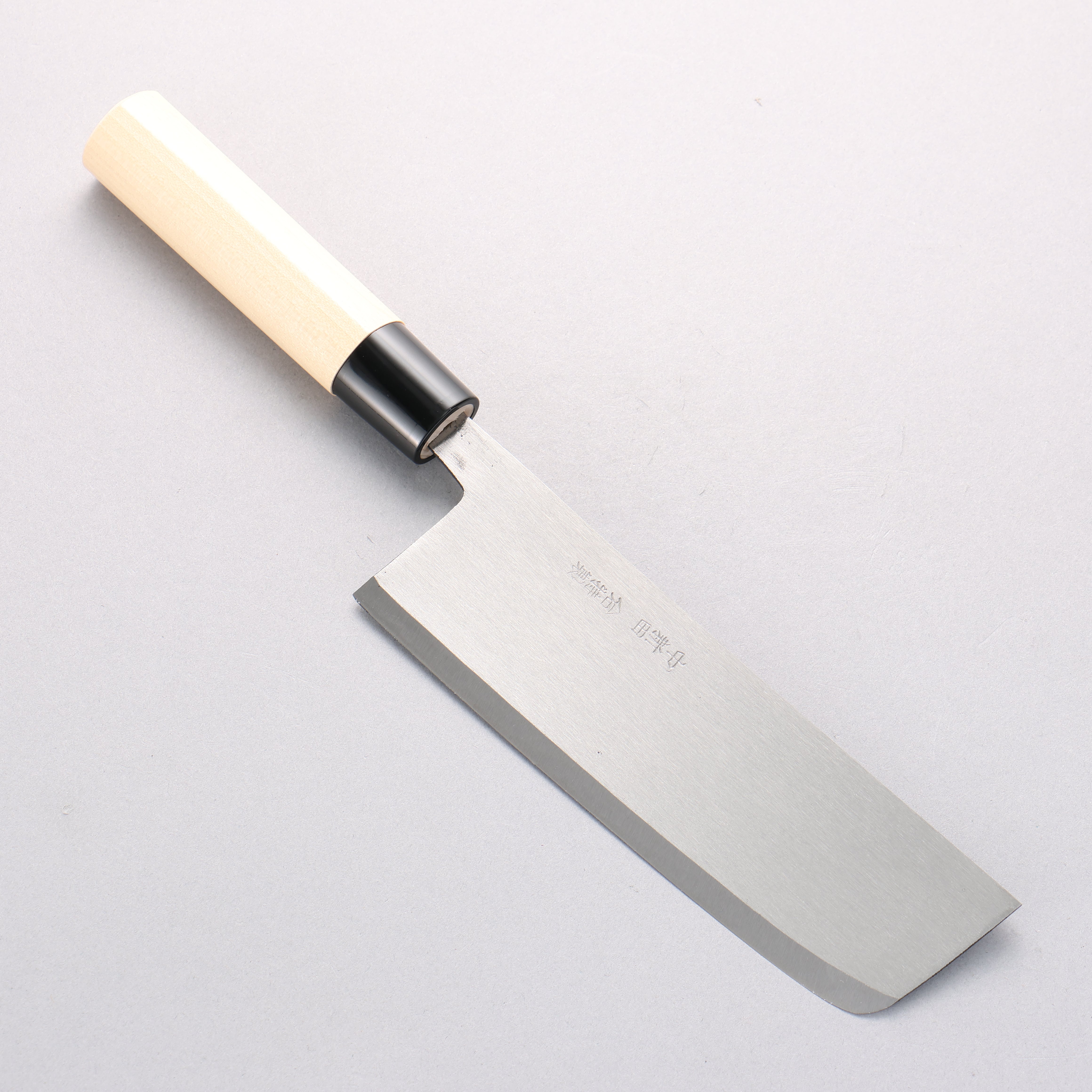 Nakaniida White Steel No.2 Migaki Polish Finish Nakiri 165mm Magnolia Handle - Japanny - Best Japanese Knife
