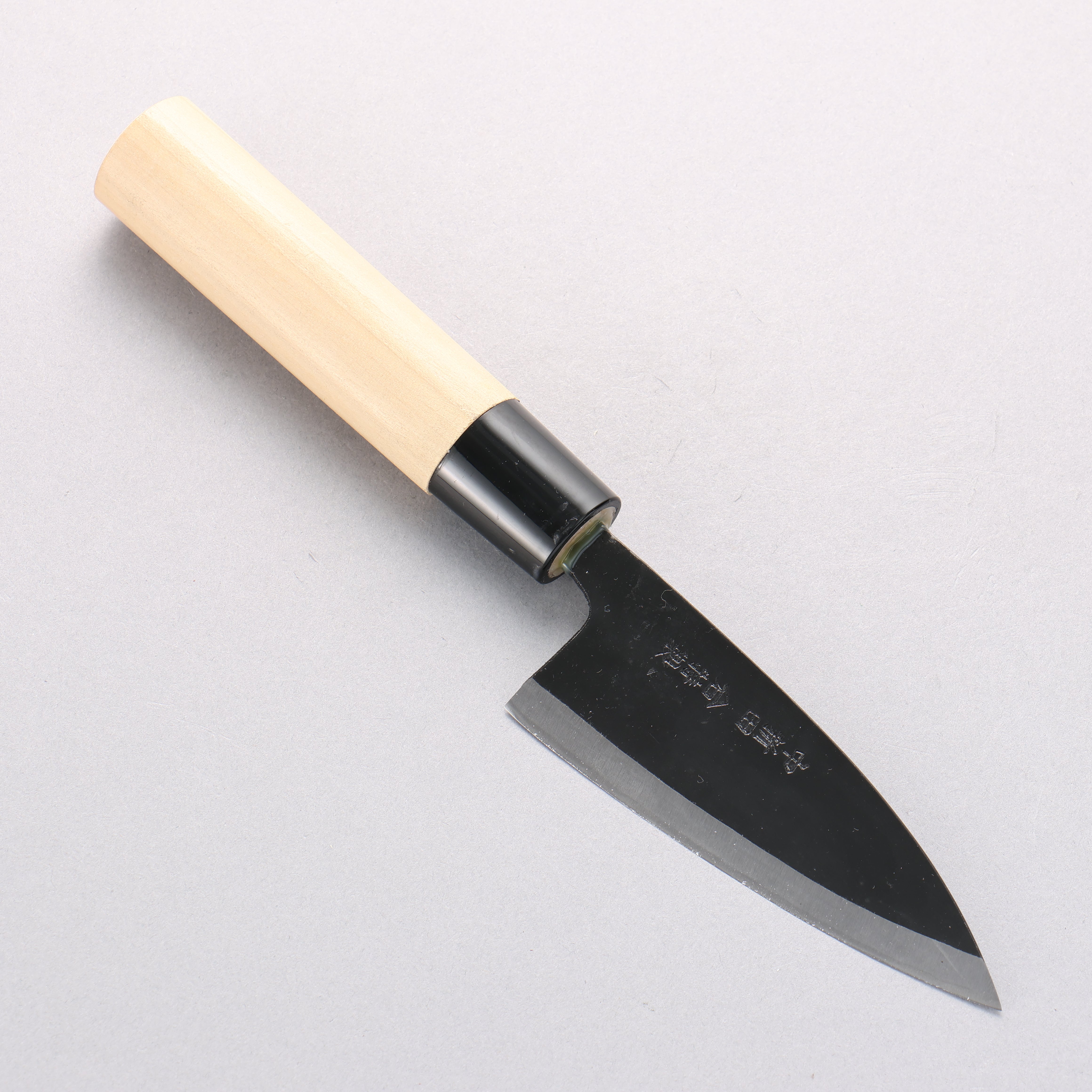 Nakaniida White Steel No.2 Black Deba 105mm Magnolia Handle - Japanny - Best Japanese Knife