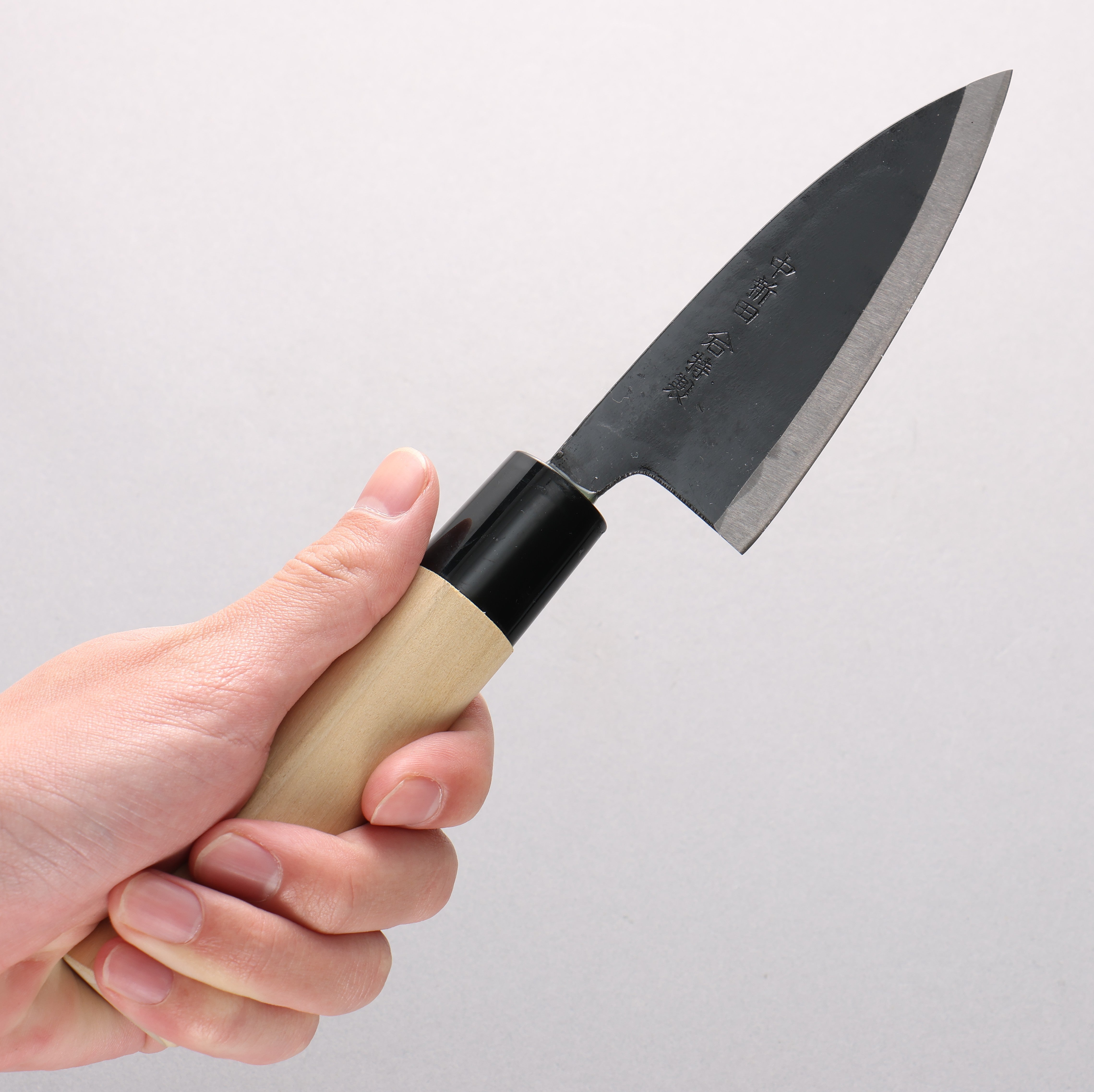 Nakaniida White Steel No.2 Black Deba 105mm Magnolia Handle - Japanny - Best Japanese Knife