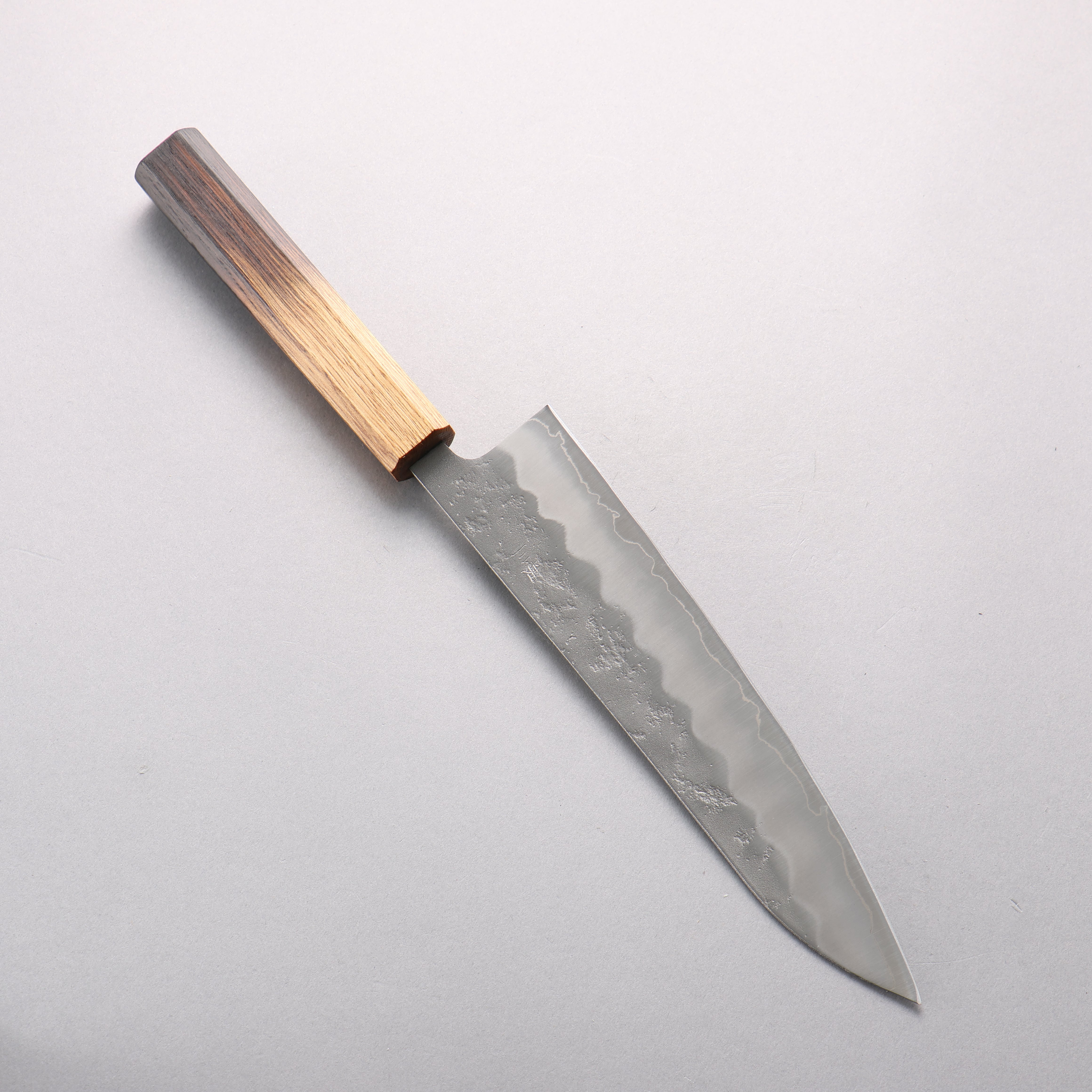 Oul Silver Steel No.3 Nashiji Gyuto 210mm Burnt Oak Handle - Japanny - Best Japanese Knife