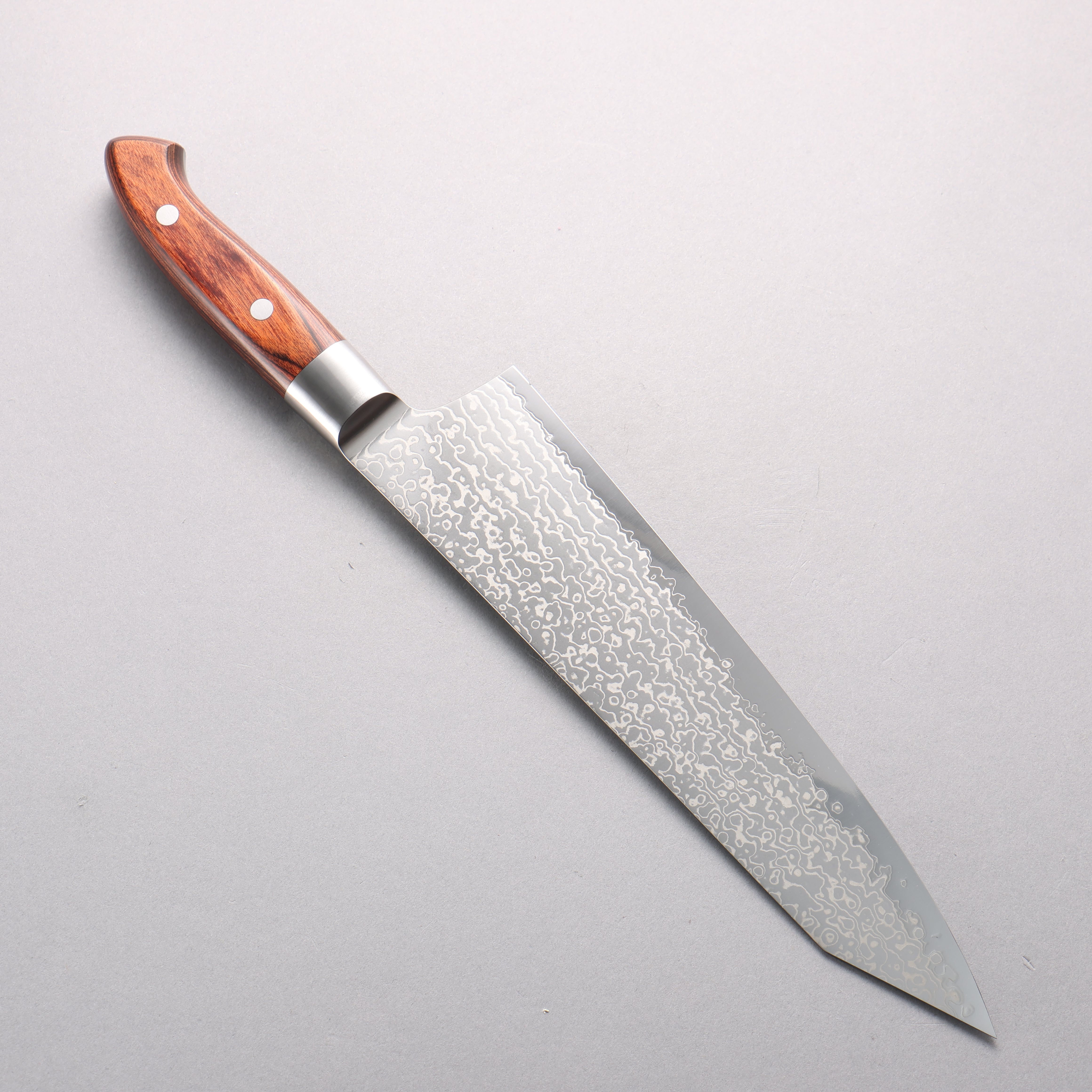 Kajin Blue Super Damascus Kiritsuke Gyuto 240mm Mahogany Handle - Japanny - Best Japanese Knife