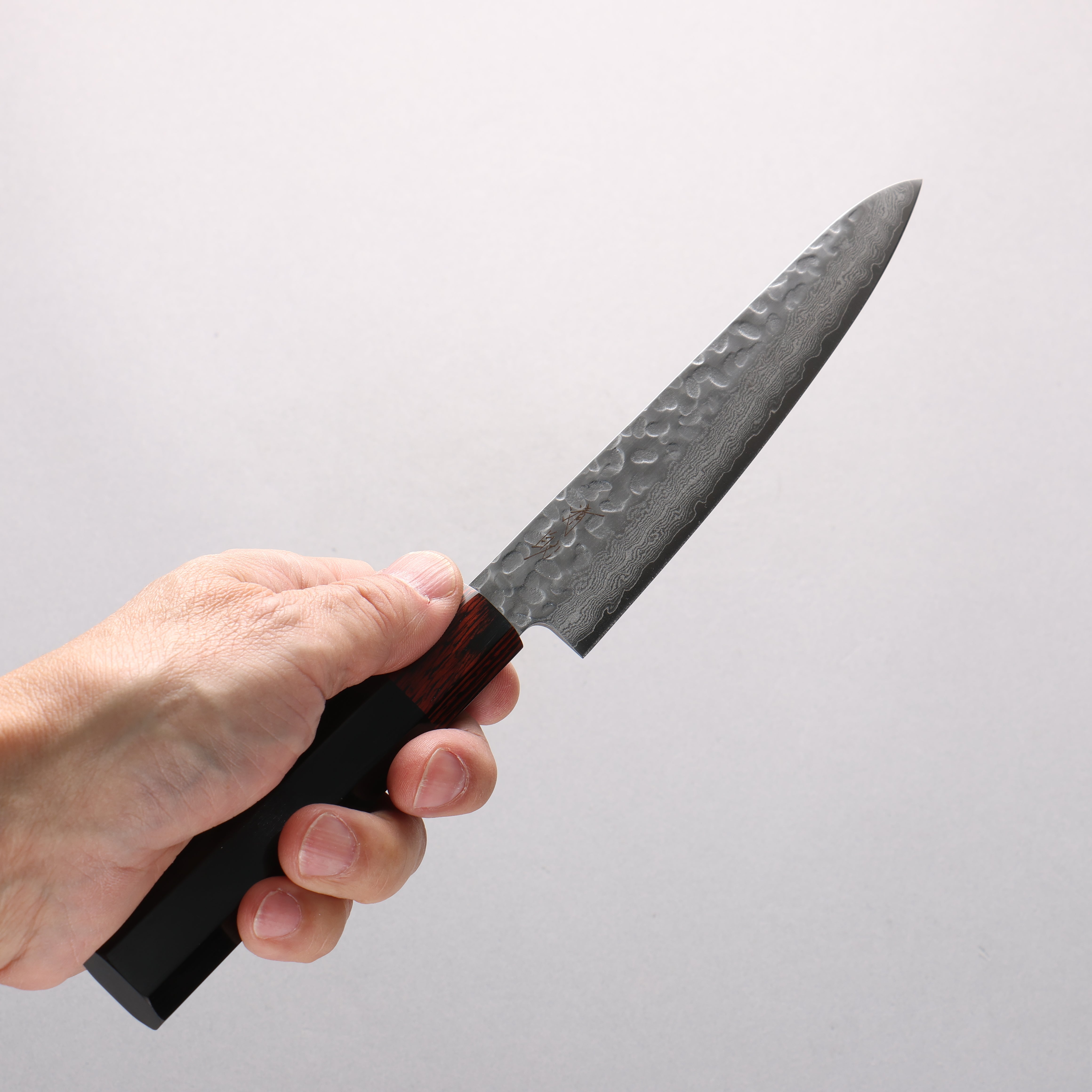Seisuke VG10 33 Layer Hammered Damascus Petty-Utility 135mm Black Pakka wood Handle - Japanny - Best Japanese Knife