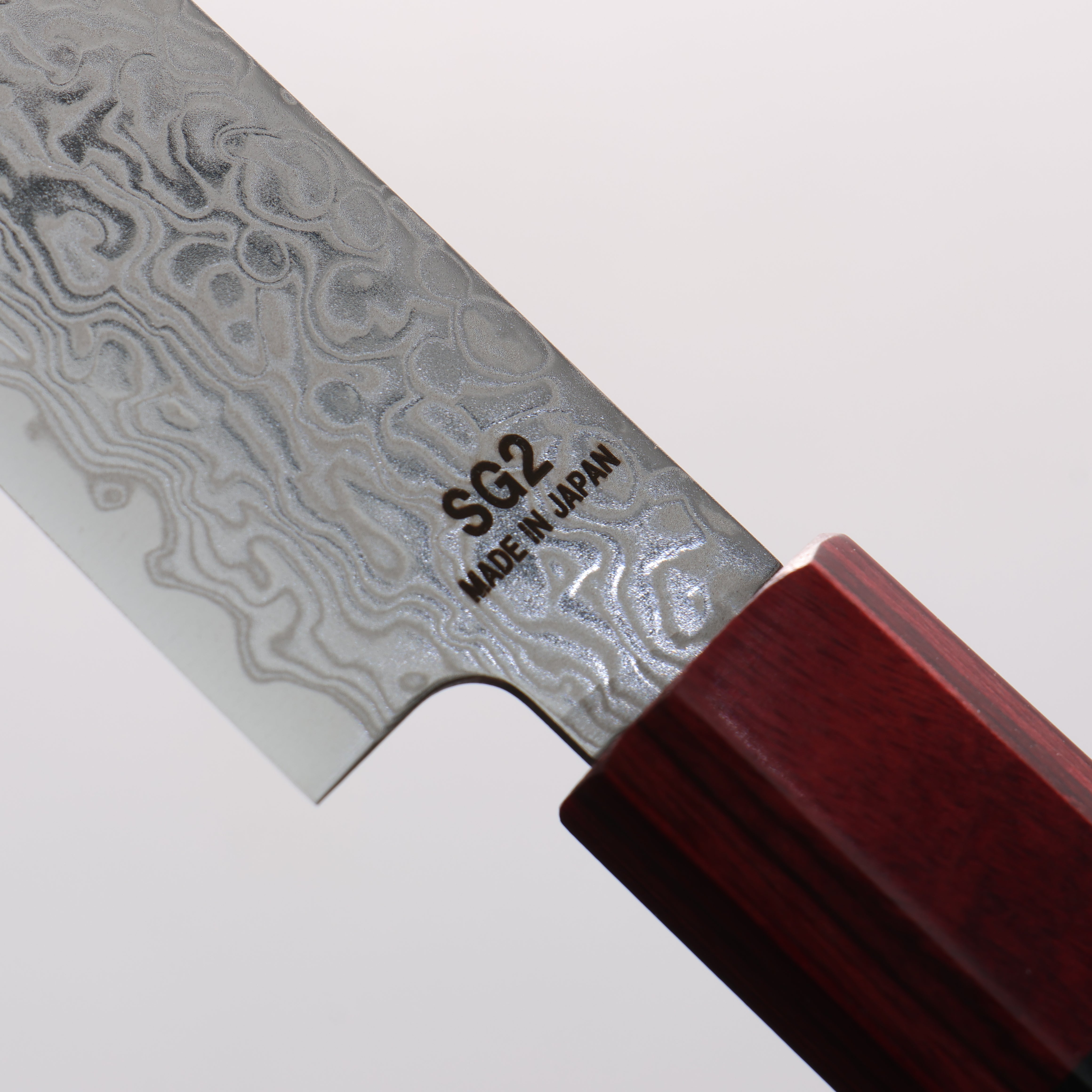 Higuchi SG2 Damascus Migaki Finished Petty-Utility 150mm Red Pakka wood Handle - Japanny - Best Japanese Knife
