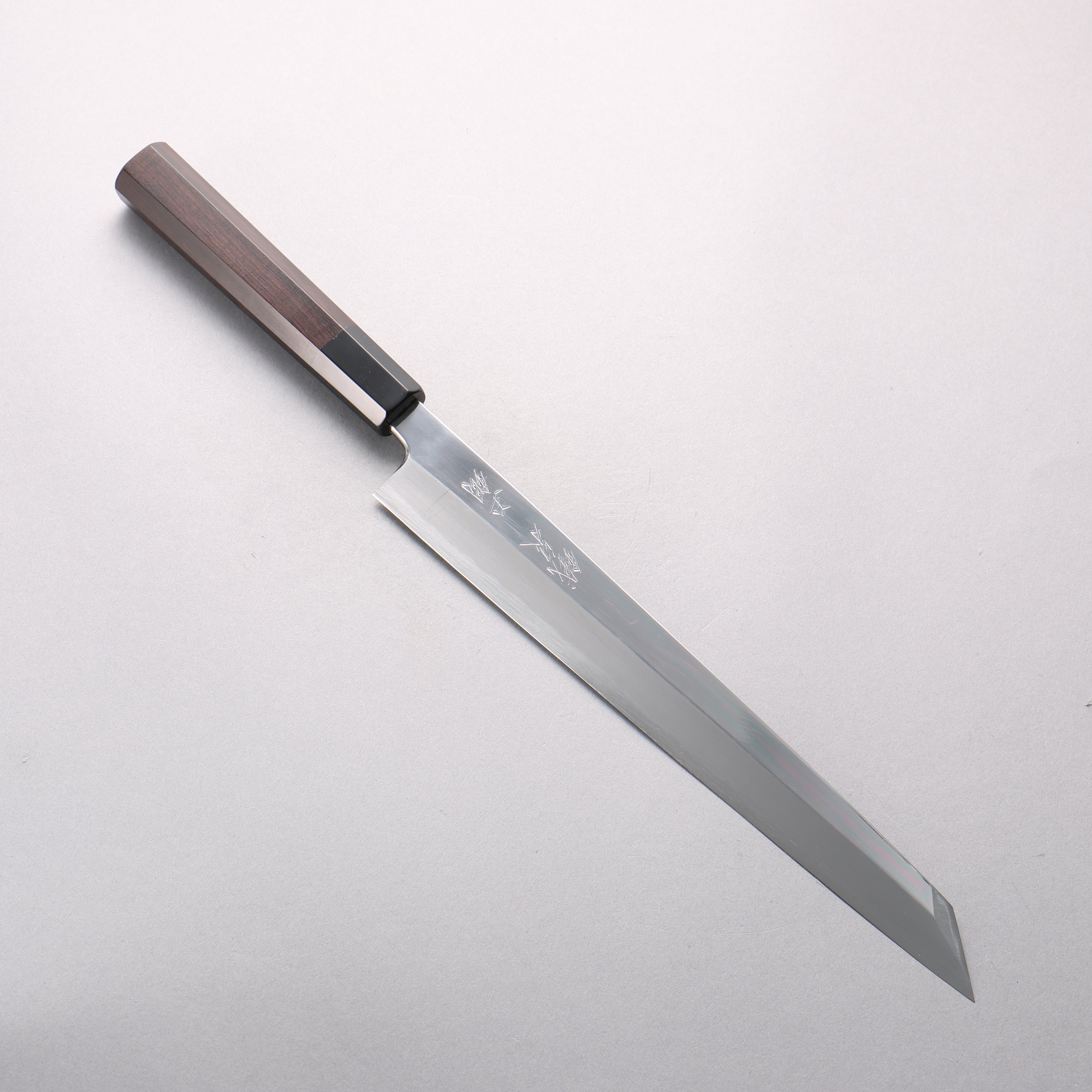 Tessen by Tanaka Tamahagane Mirrored Finish Kiritsuke Yanagiba 270mm Ebony Wood Handle with Sheath - Japanny - Best Japanese Knife