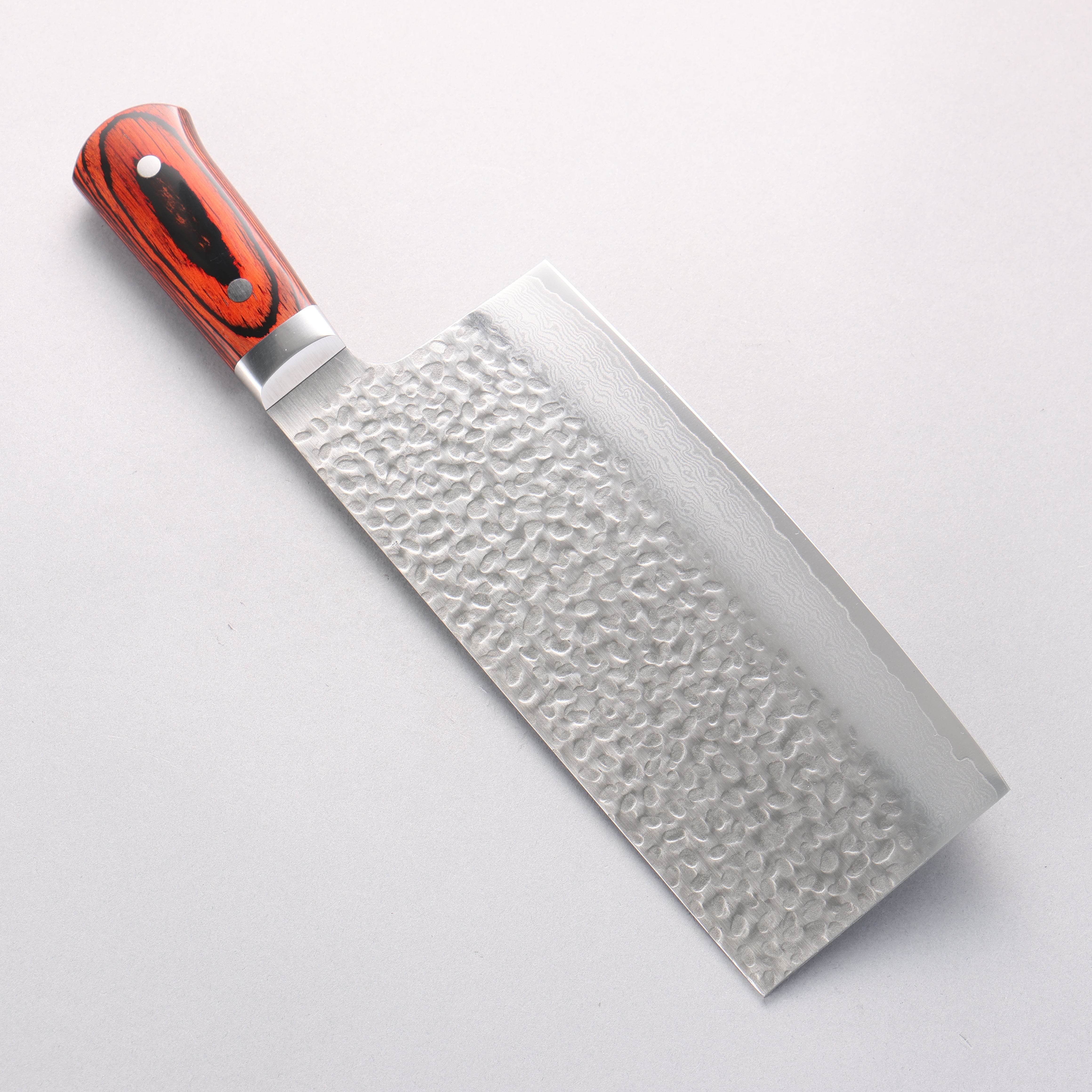 Sakai Takayuki VG10 33 Layer Damascus Chinese Cleaver 195mm Mahogany Pakka wood Handle - Japanny - Best Japanese Knife
