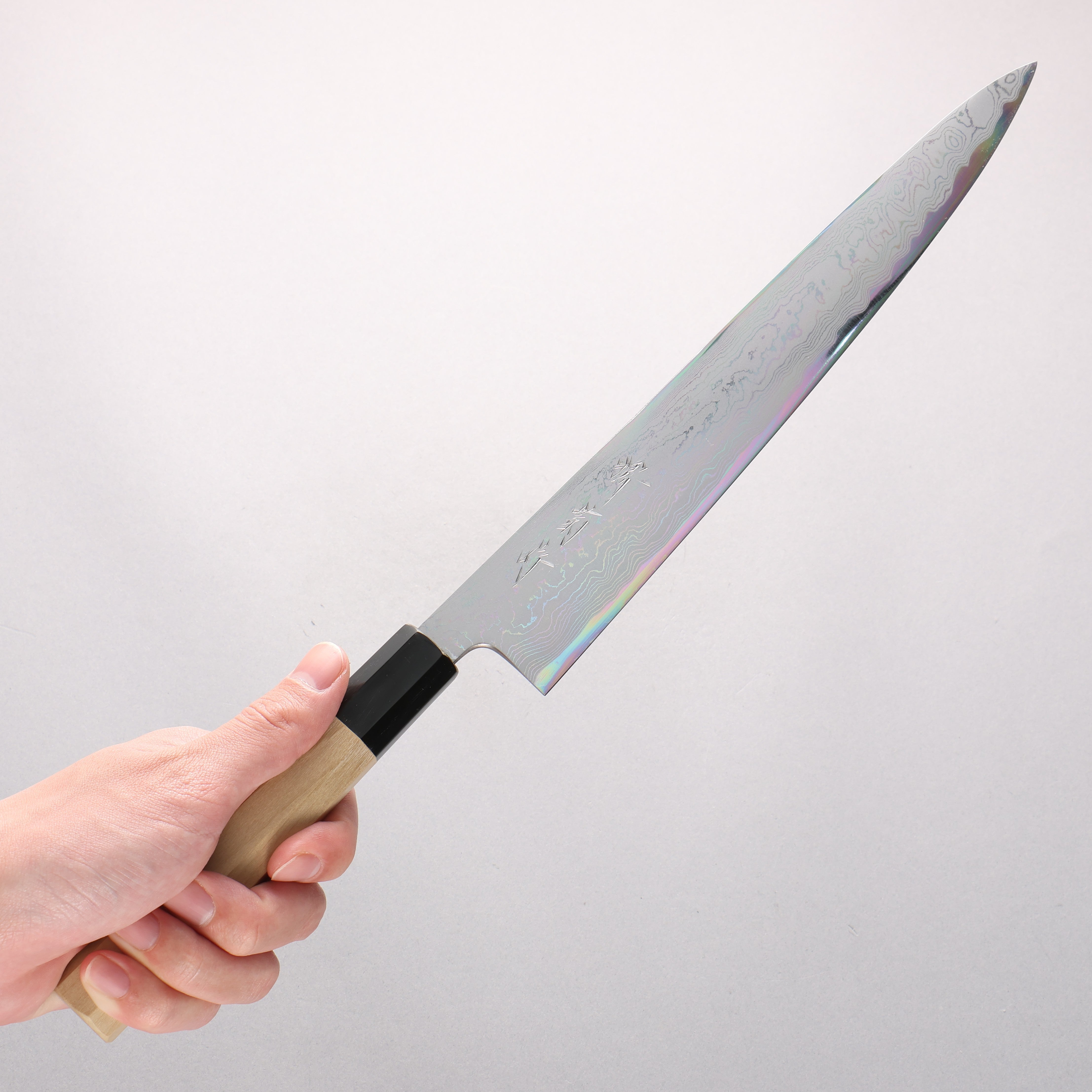 Kikumori Blue Steel No.1 Damascus Sujihiki 270mm with Magnolia Handle - Japanny - Best Japanese Knife